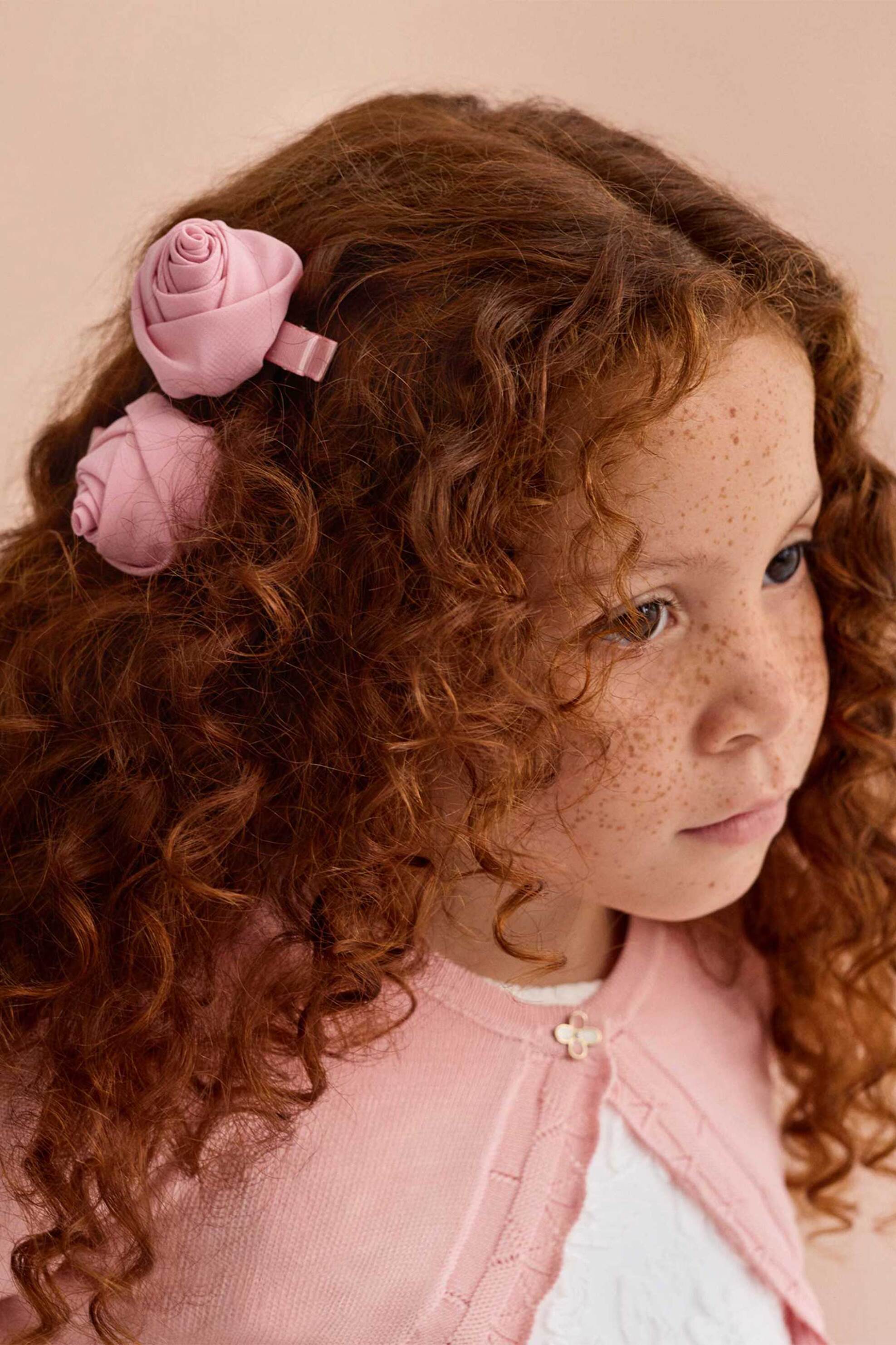 Abel & Lula σετ παιδικά τσιμπιδάκια σε σχήμα λουλούδι - 5469-S26 Ροζ