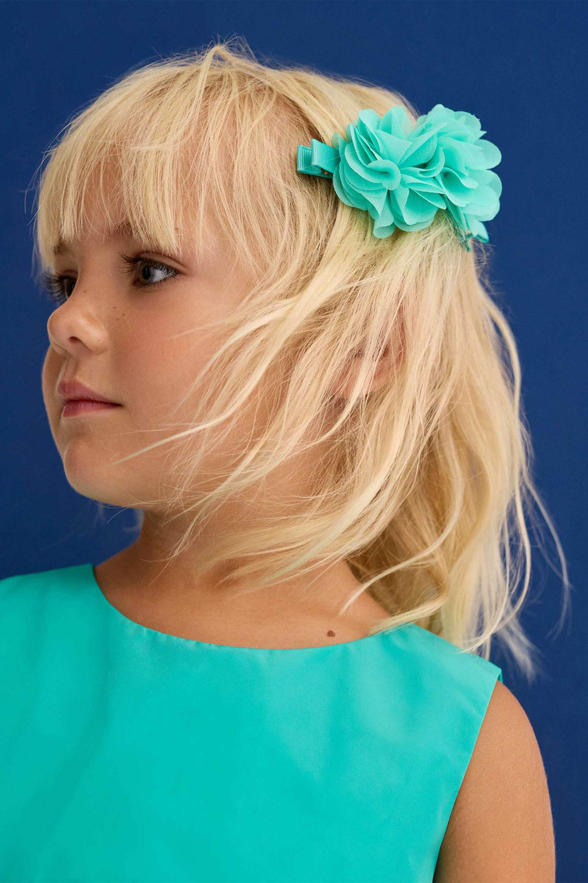 Abel & Lula σετ παιδικά τσιμπιδάκια σε σχήμα λουλούδι - 5470-S26 Γαλάζιο