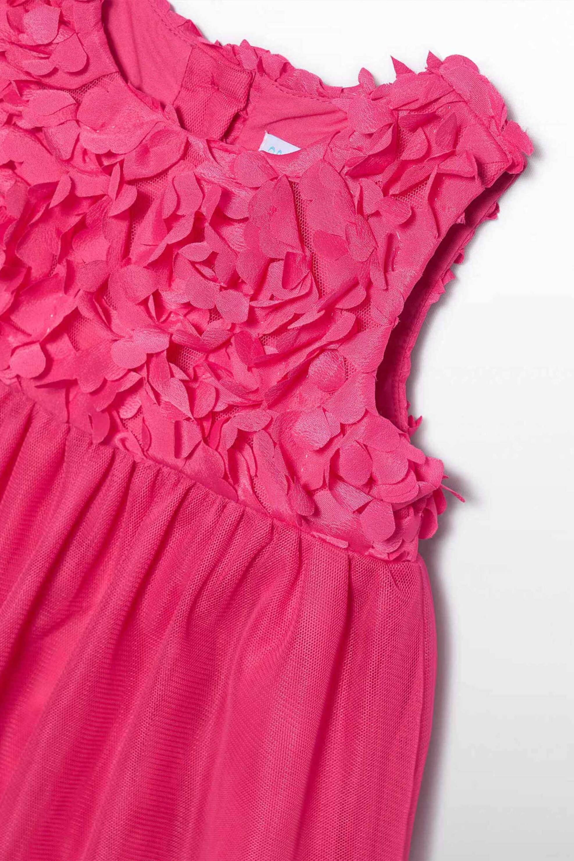 Abel & Lula βρεφικό φόρεμα με λουλούδια - 5021-S26 Φούξια φωτογραφία