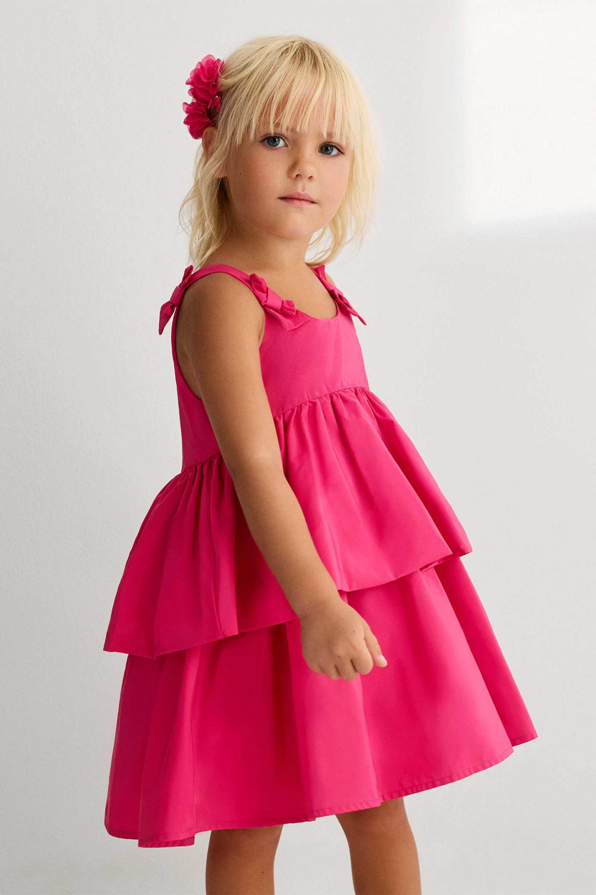 ABEL & LULA Abel & Lula παιδικό φόρεμα με βολάν - 5041-S26 Φούξια