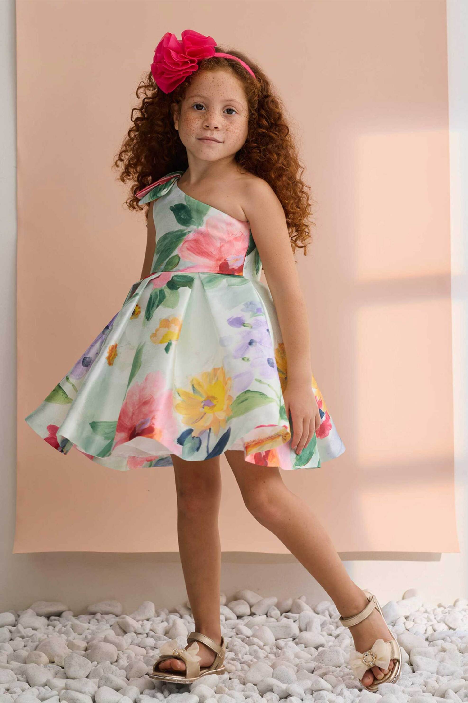 Abel & Lula βρεφικό φόρεμα με floral print - 5044-S26 Ροζ