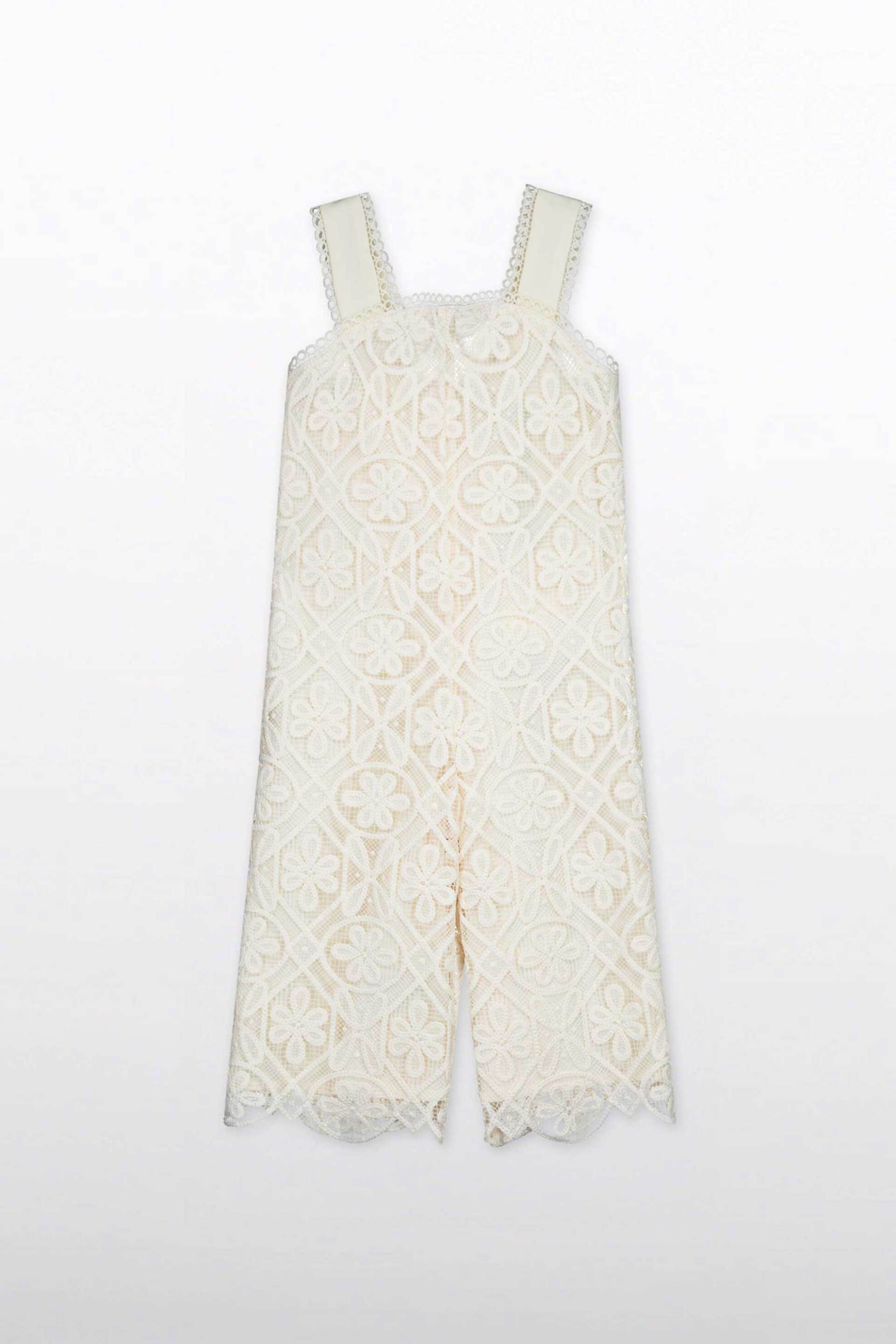 Abel & Lula παιδική ολόσωμη φόρμα δαντέλα - 5207-S26 Κρέμ