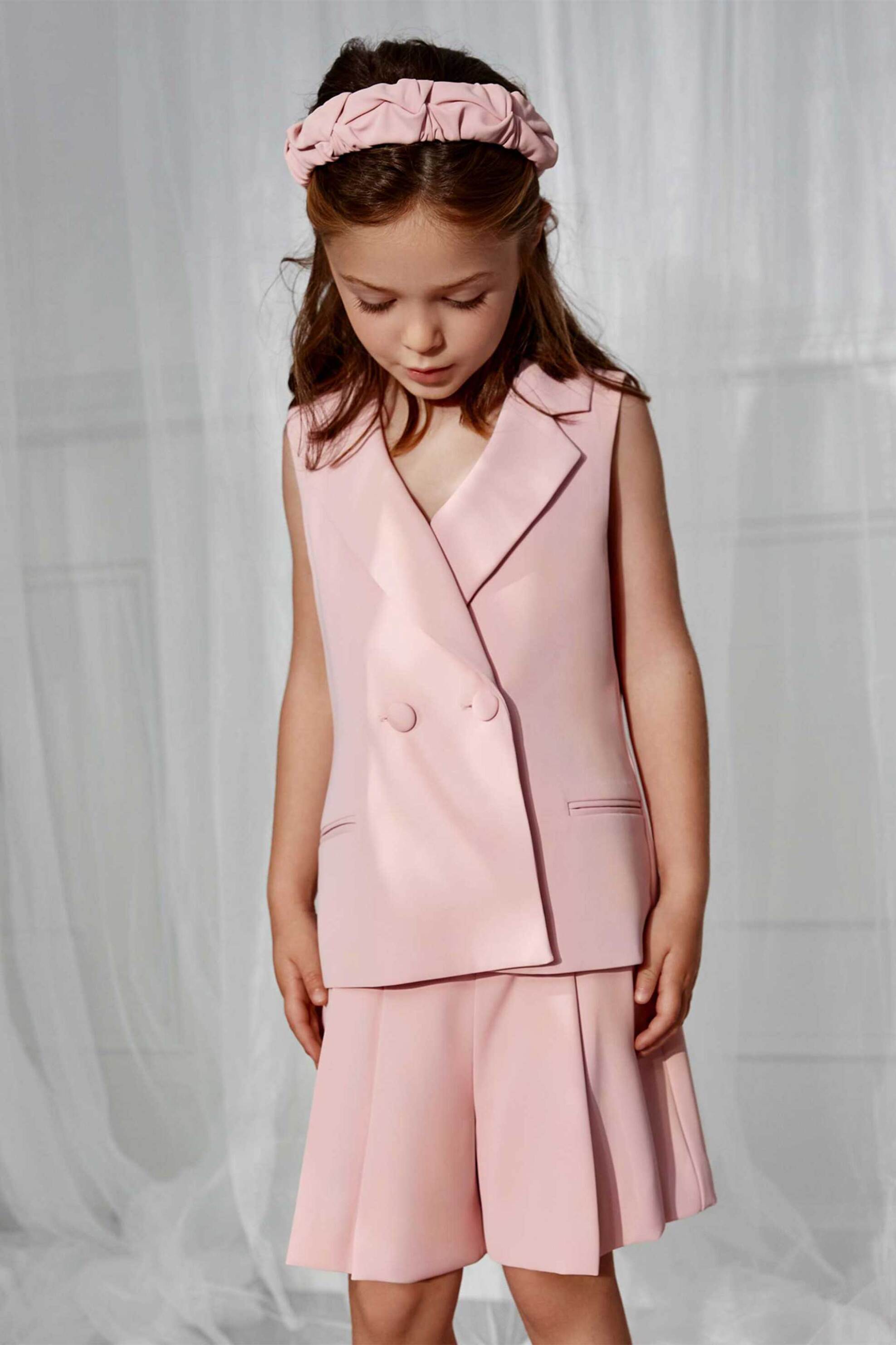 Abel & Lula παιδικό σετ βερμούδα και γιλέκο - 5287-S26 Ροζ