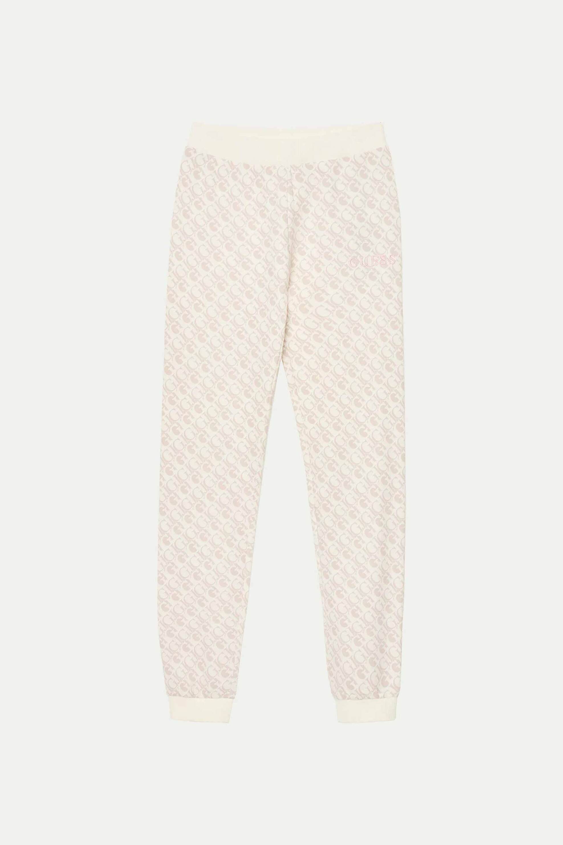 Guess παιδικό παντελόνι φόρμας με all-over logo print - J4YQ11KA6R4 Εκρού