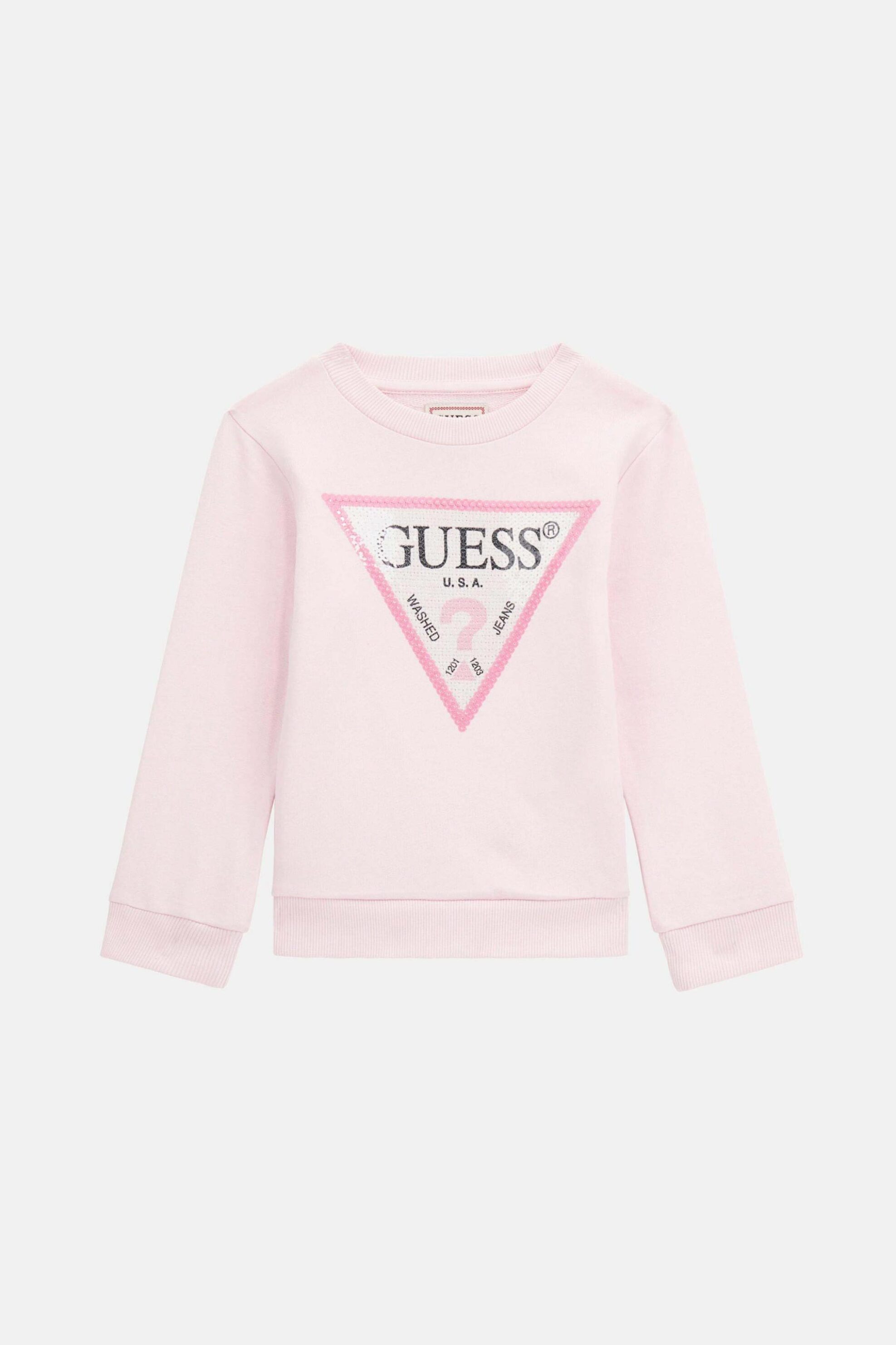 Guess παιδικό φούτερ με παγιέτα - K4YQ10KA6R3 Ροζ