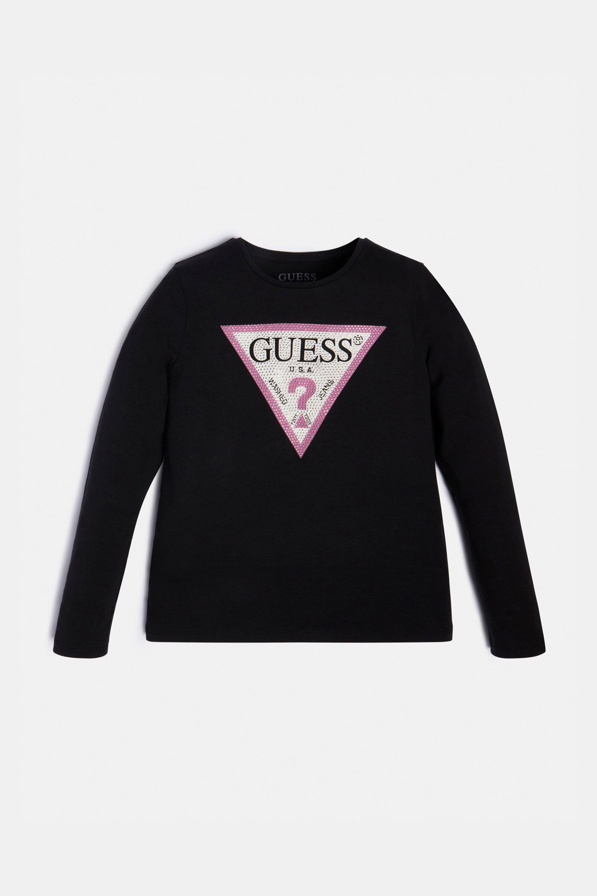 GUESS Guess παιδικό φούτερ με στρας - J2YI50K6YW1 Μαύρο