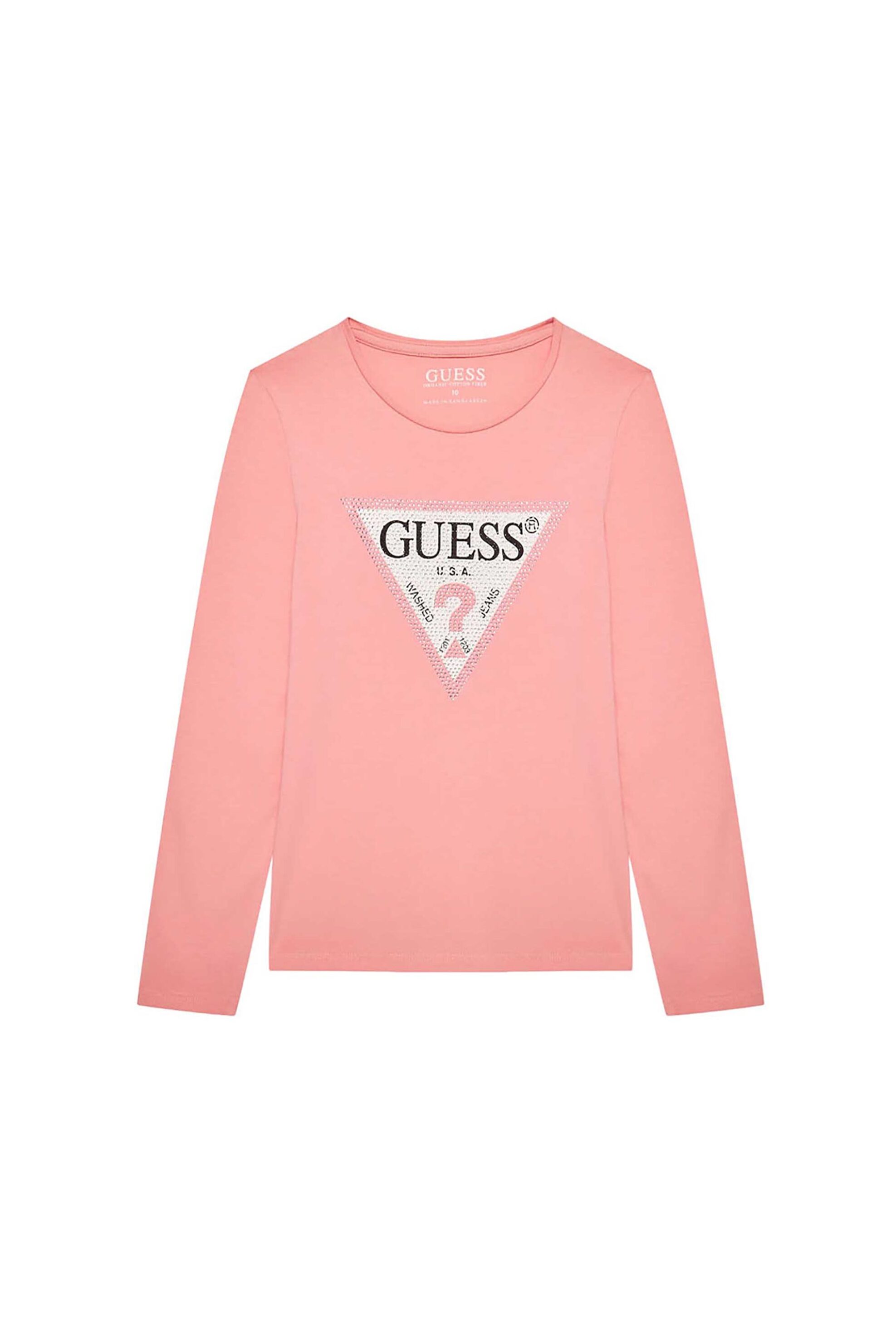 Guess παιδικό φούτερ με στρας - J2YI50K6YW1 Ροζ