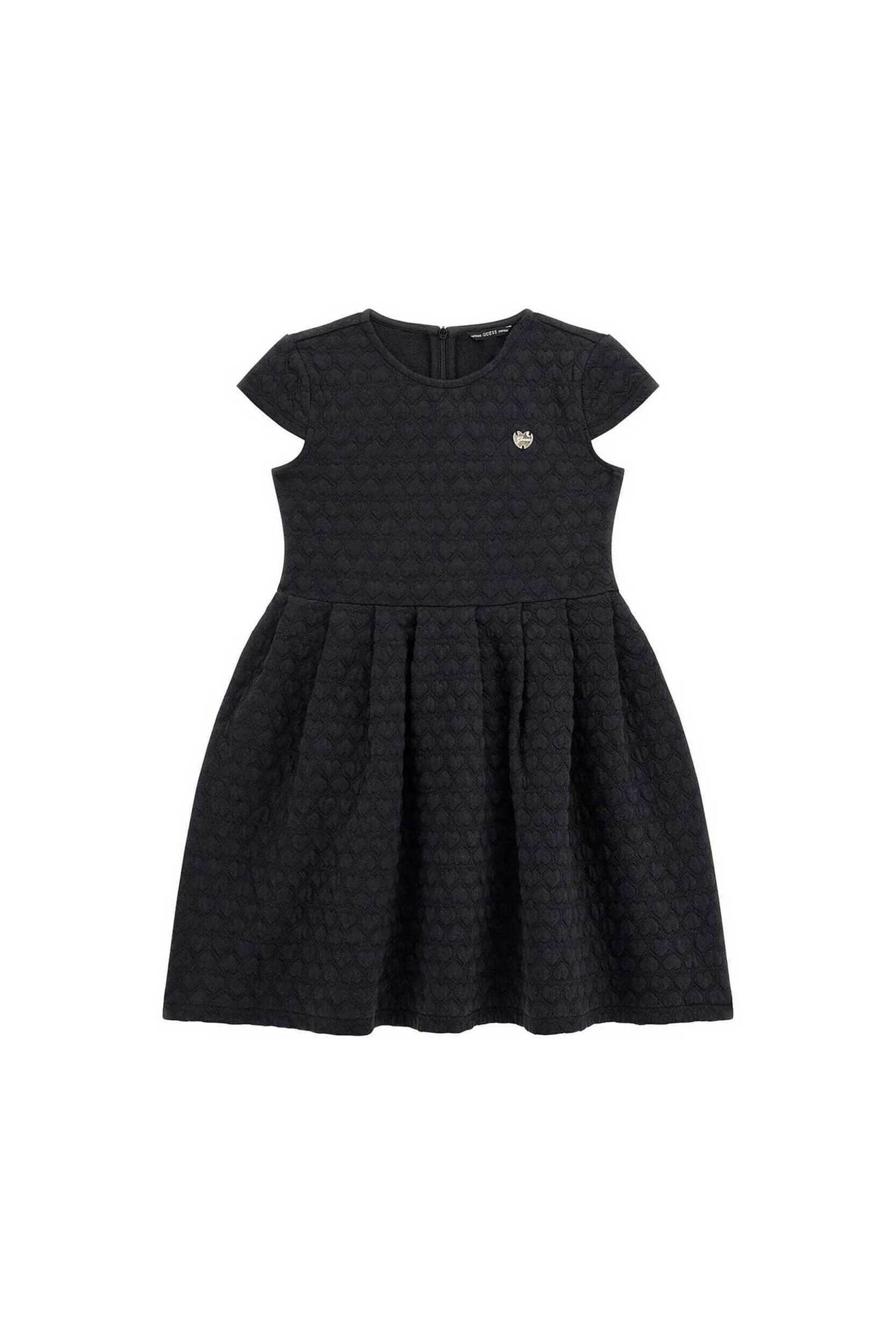 Guess παιδικό φόρεμα με ανάγλυφο σχέδιο - J4YK09KCBX0 Μαύρο