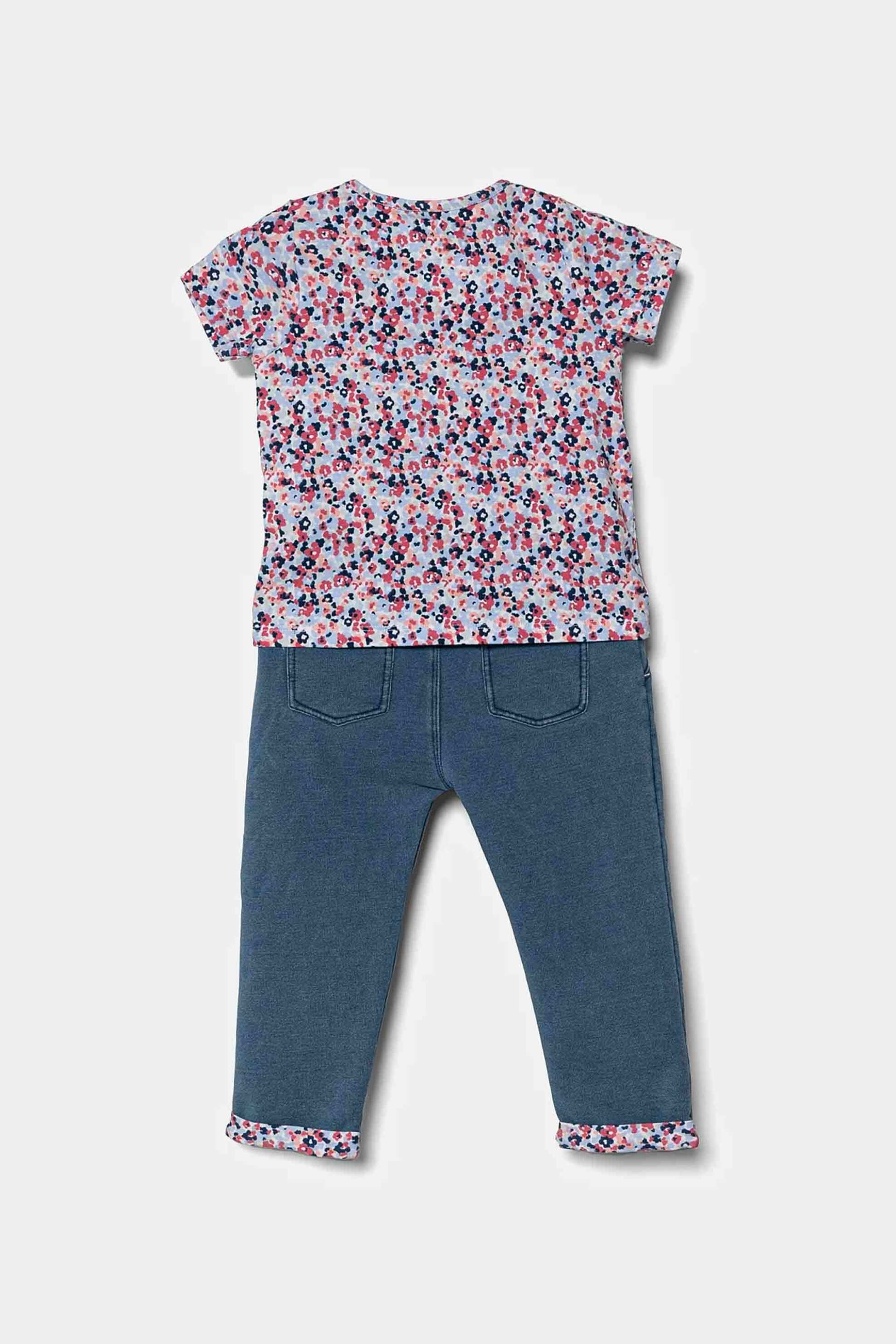 Guess βρεφικό σετ ρούχων με T-shirt και παντελόνι φόρμας με λογότυπο - A5RG11K6YW4 Ροζ φωτογραφία