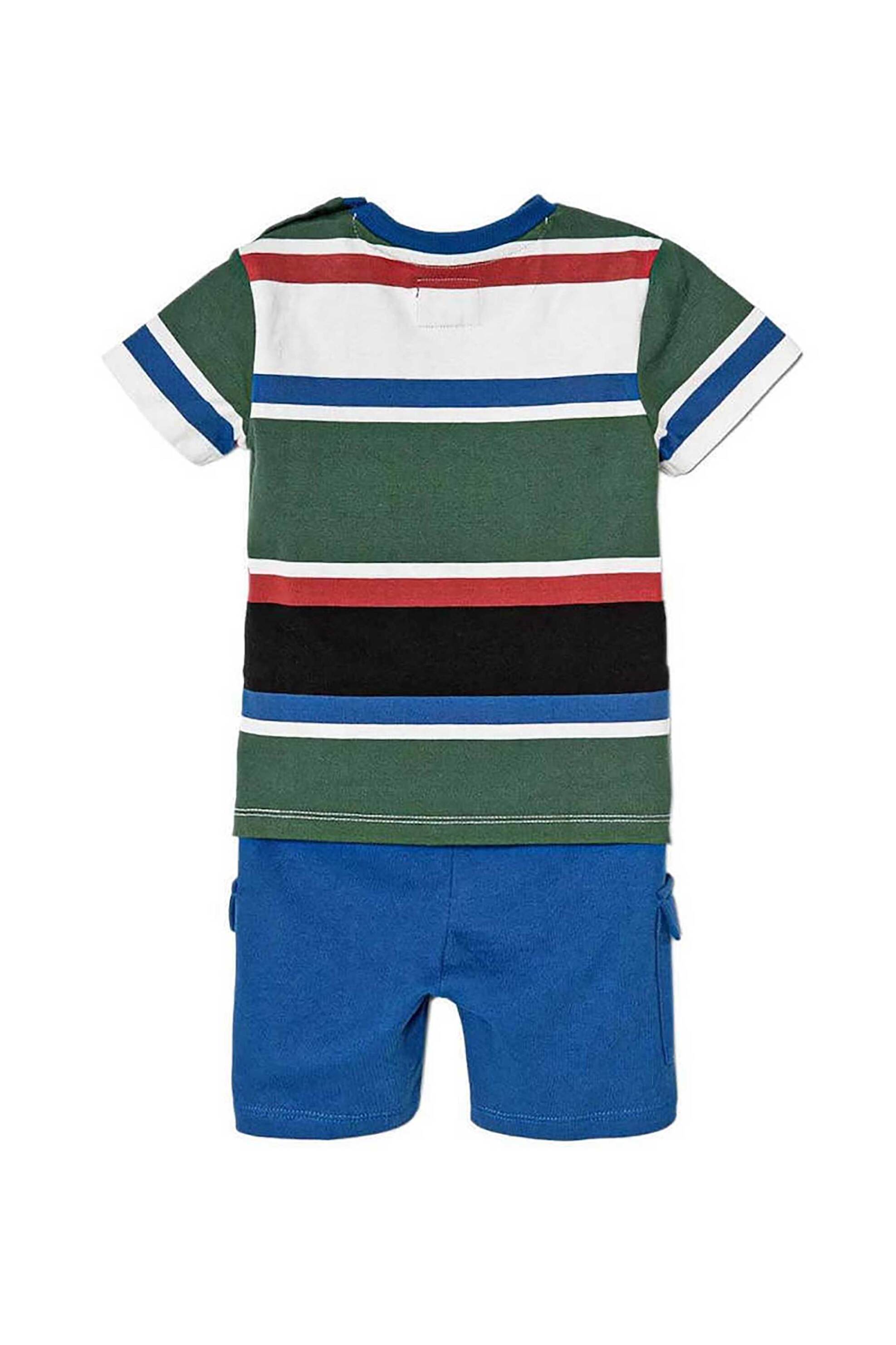 Guess βρεφικό σετ ρούχων με T-shirt και παντελόνι φόρμας cargo με λογότυπο Regular Fit - I5RG07KC334 Μπλε φωτογραφία
