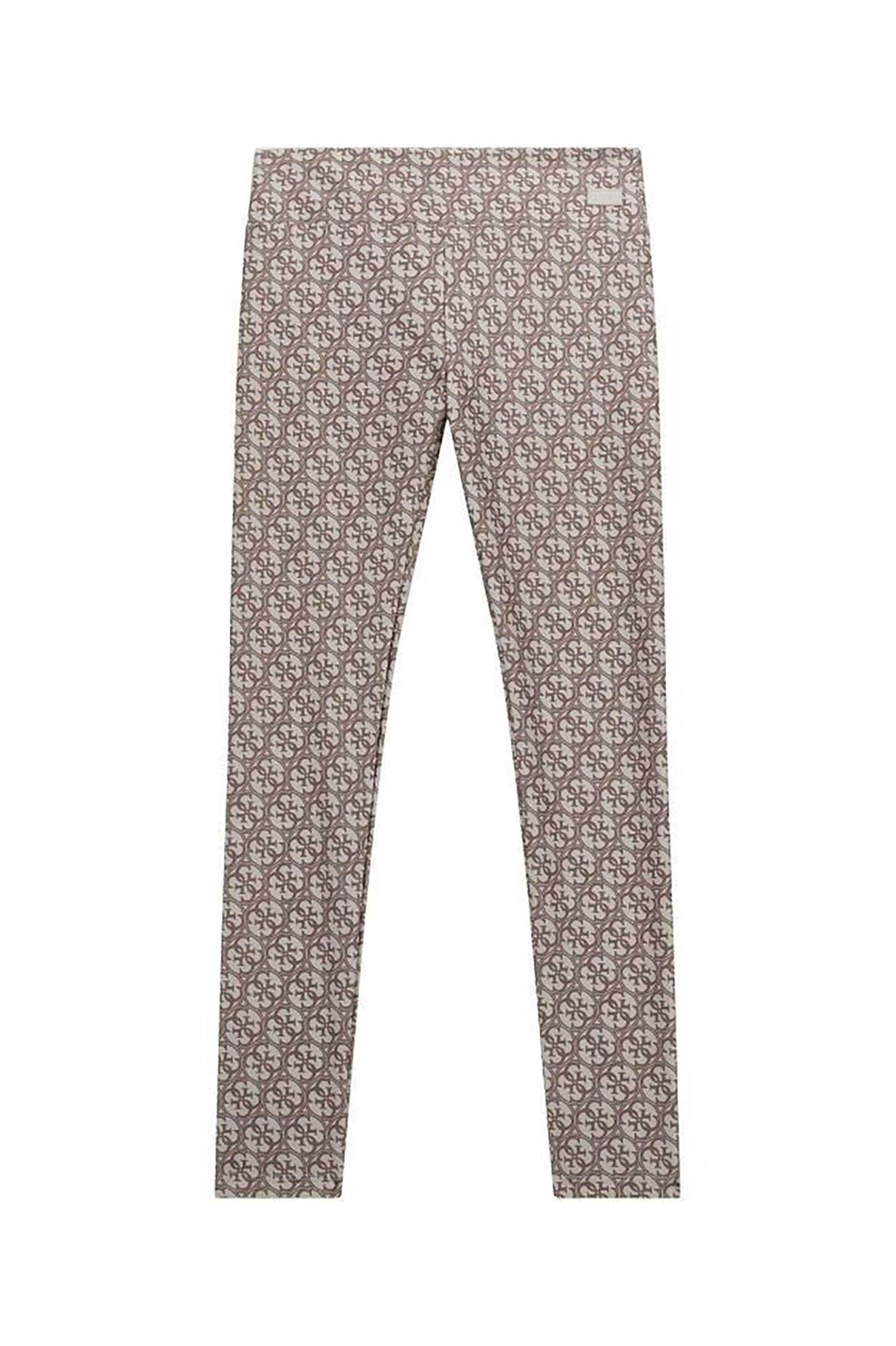 GUESS Guess παιδικό κολάν με all-over logo print Skinny Fit - J5RB03MC01P Μπεζ