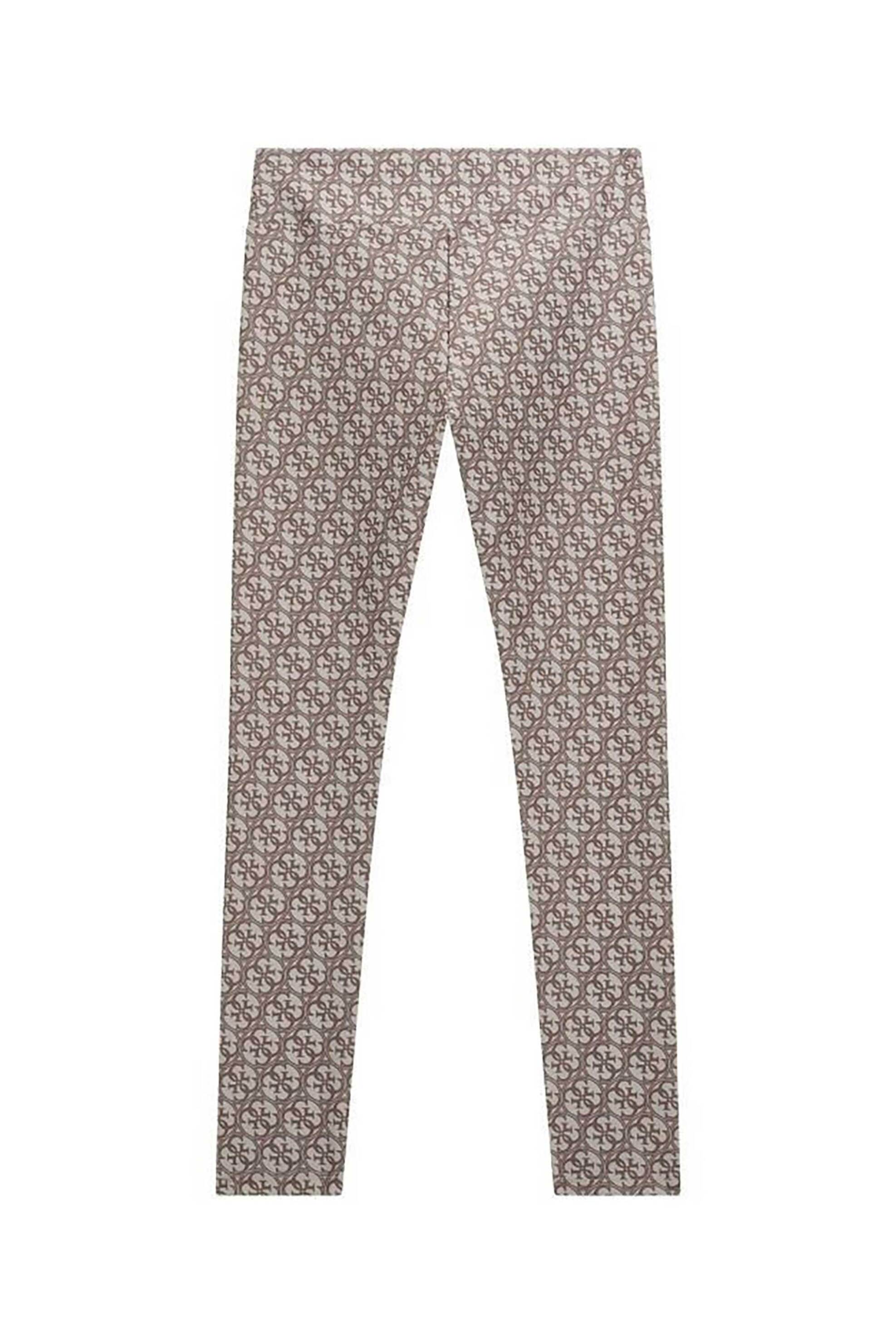Guess παιδικό κολάν με all-over logo print Skinny Fit - J5RB03MC01P Μπεζ φωτογραφία