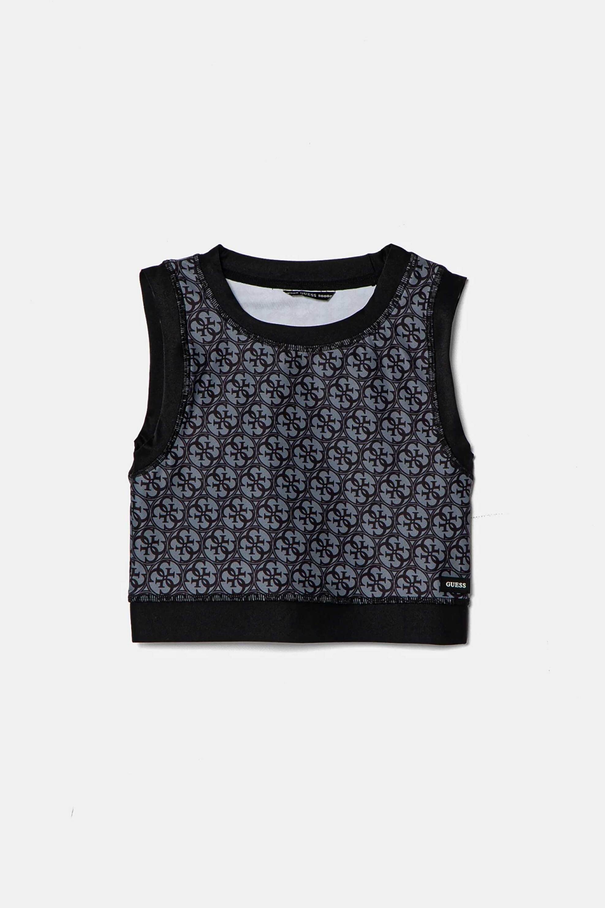 GUESS Guess παιδικό τοπ με all-over logo print "Active" - J5RI43MC01P Μαύρο