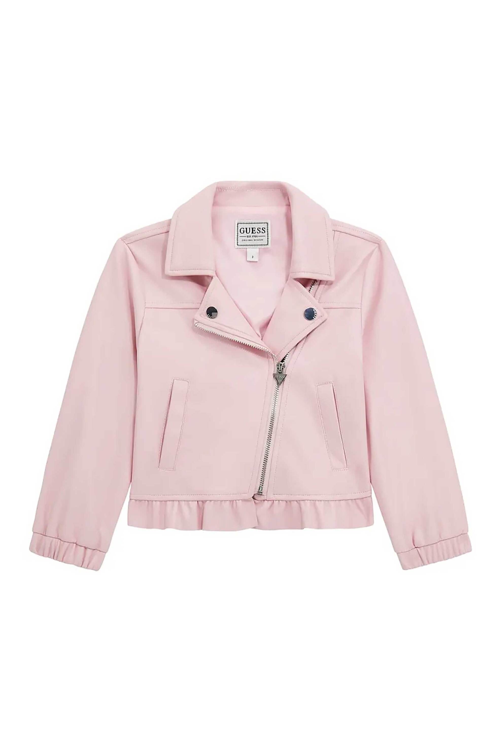 GUESS Guess παιδικό jacket μονόχρωμο - K5RL02WFV60 Ροζ