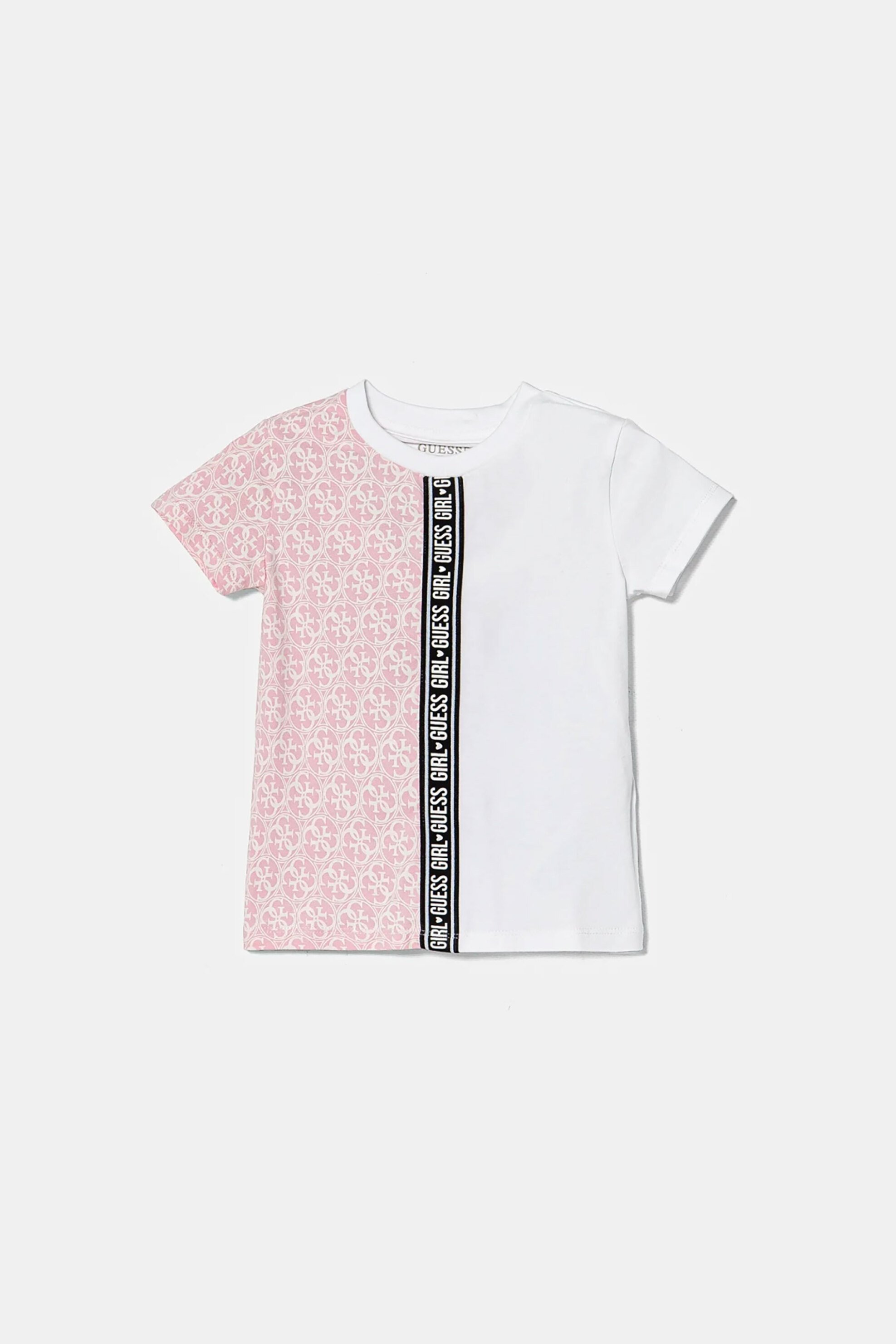 Guess παιδικό T-shirt με monogram print και λογότυπο - K5RI09K6YW4 Λευκό