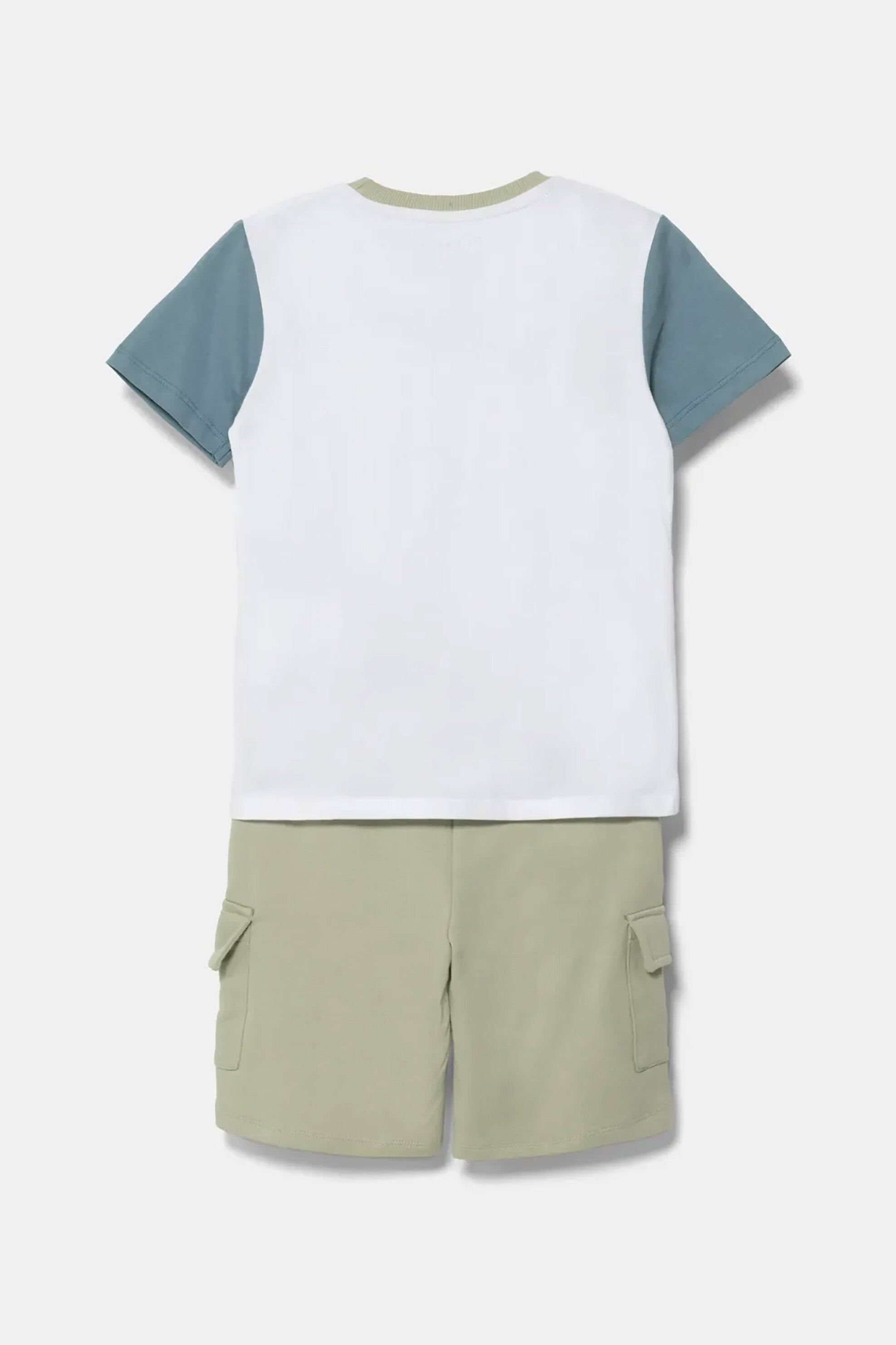Guess παιδικό σετ T-shirt με logo print και βερμούδα cargo - N5RG07K8HM4 Λευκό φωτογραφία