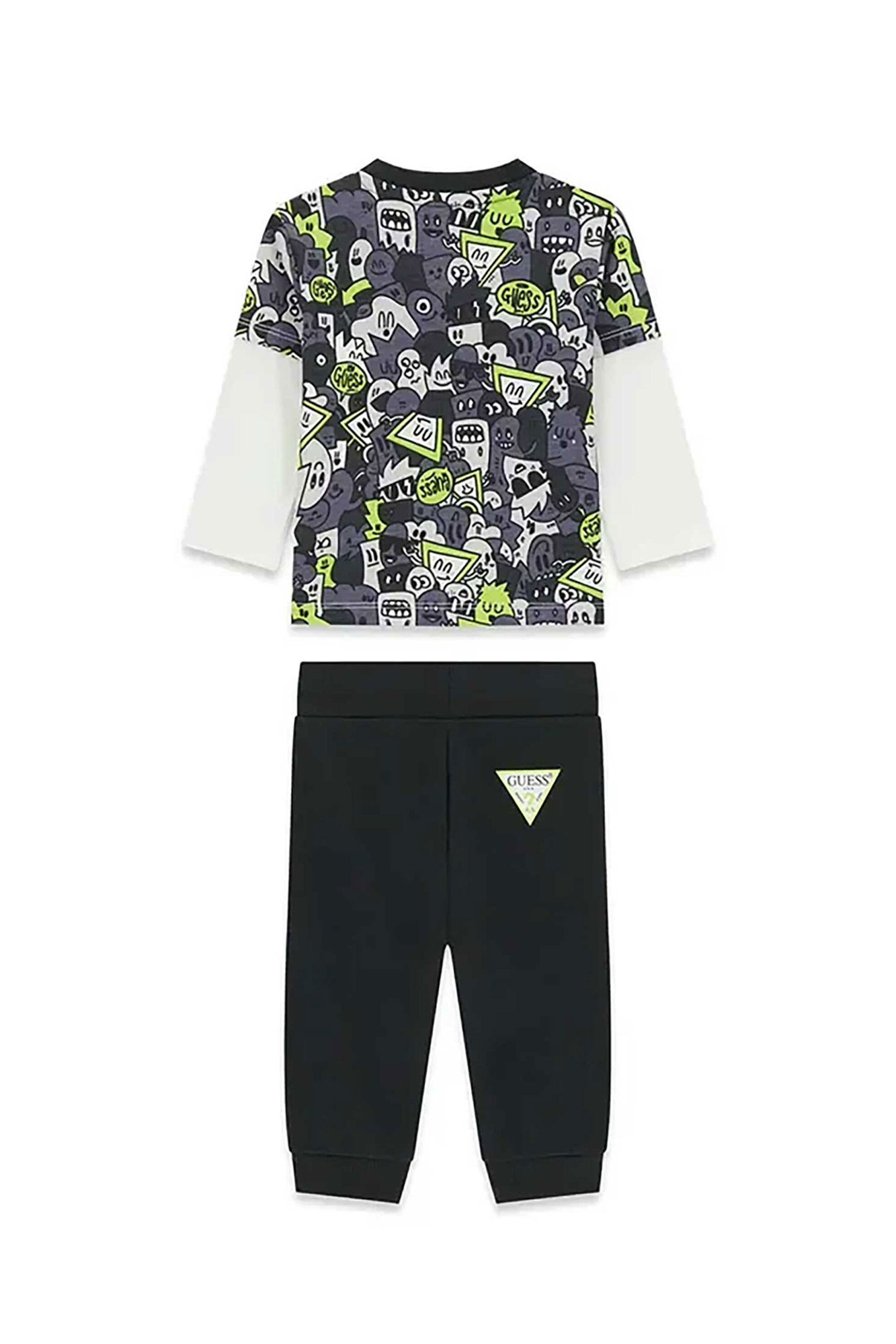Guess βρεφικό σετ με μπλούζα με all over print και παντελόνι φόρμας - I5YG00K8HM4 Πολύχρωμο φωτογραφία