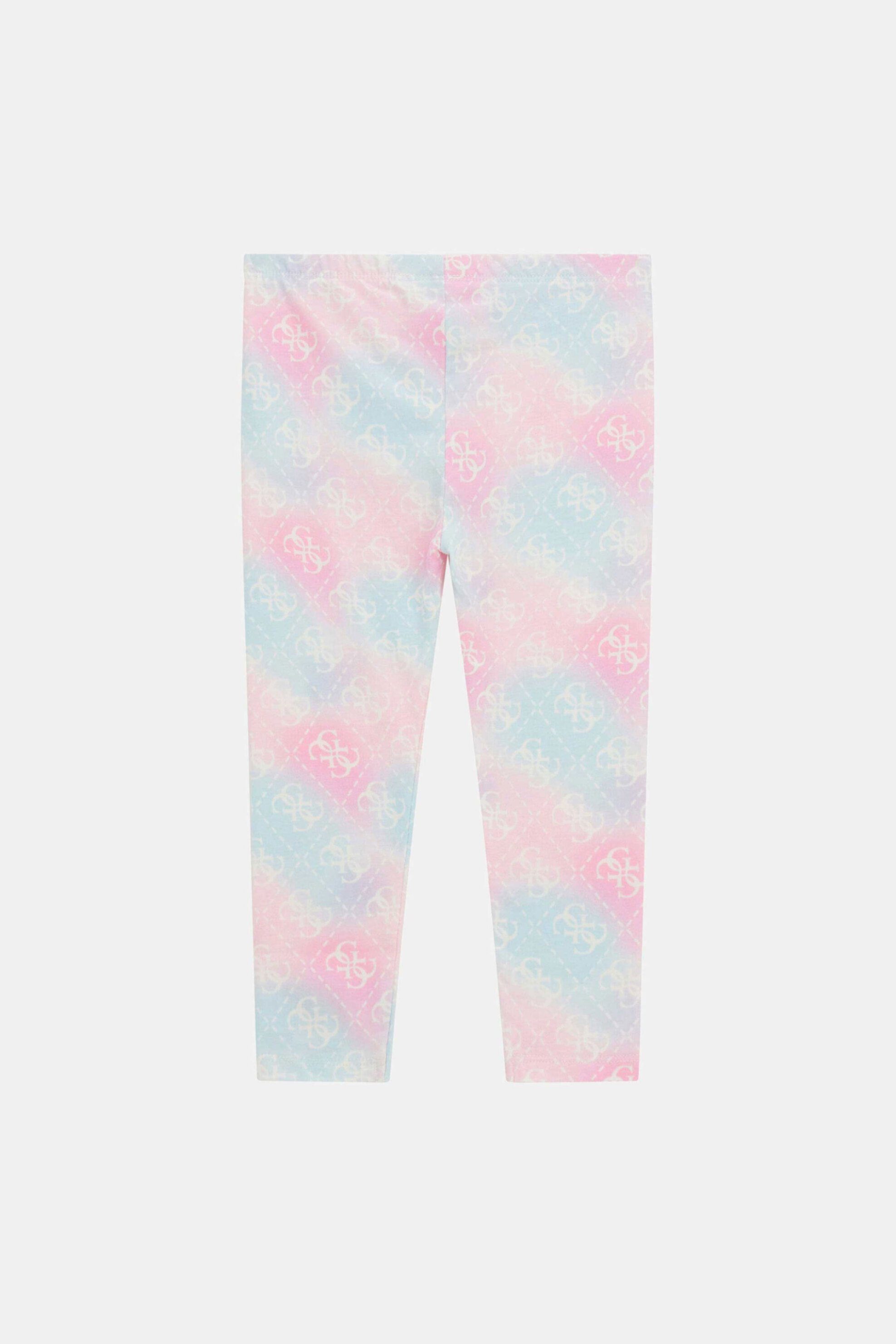 Guess παιδικό κολάν με all-over logo print και λογότυπο με glitter Skinny Fit - K5YB00K6YW4 Ροζ φωτογραφία