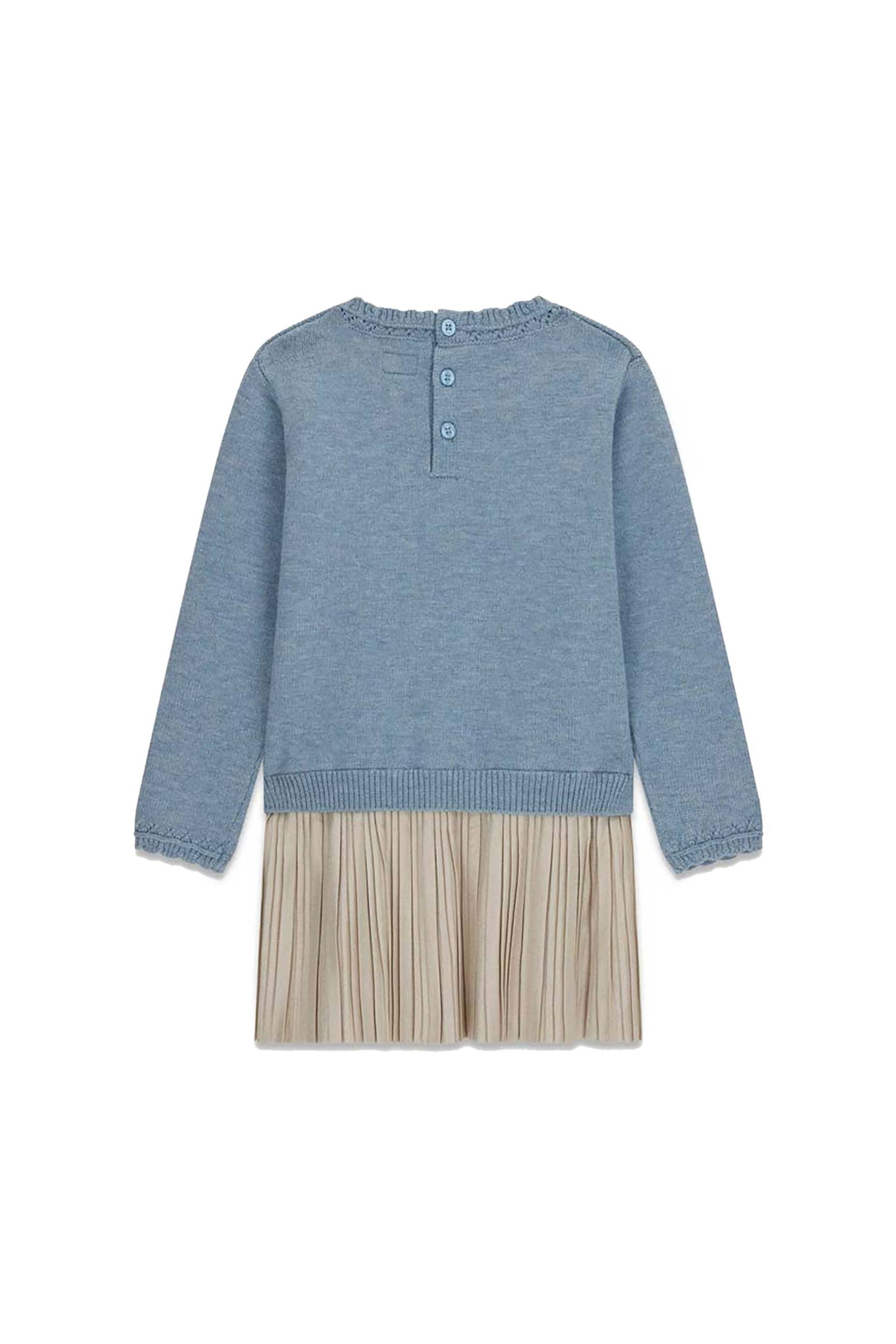 Guess παιδικό φόρεμα με πλισέ κάτω μέρος - K5YK08Z3OS0 Γαλάζιο φωτογραφία