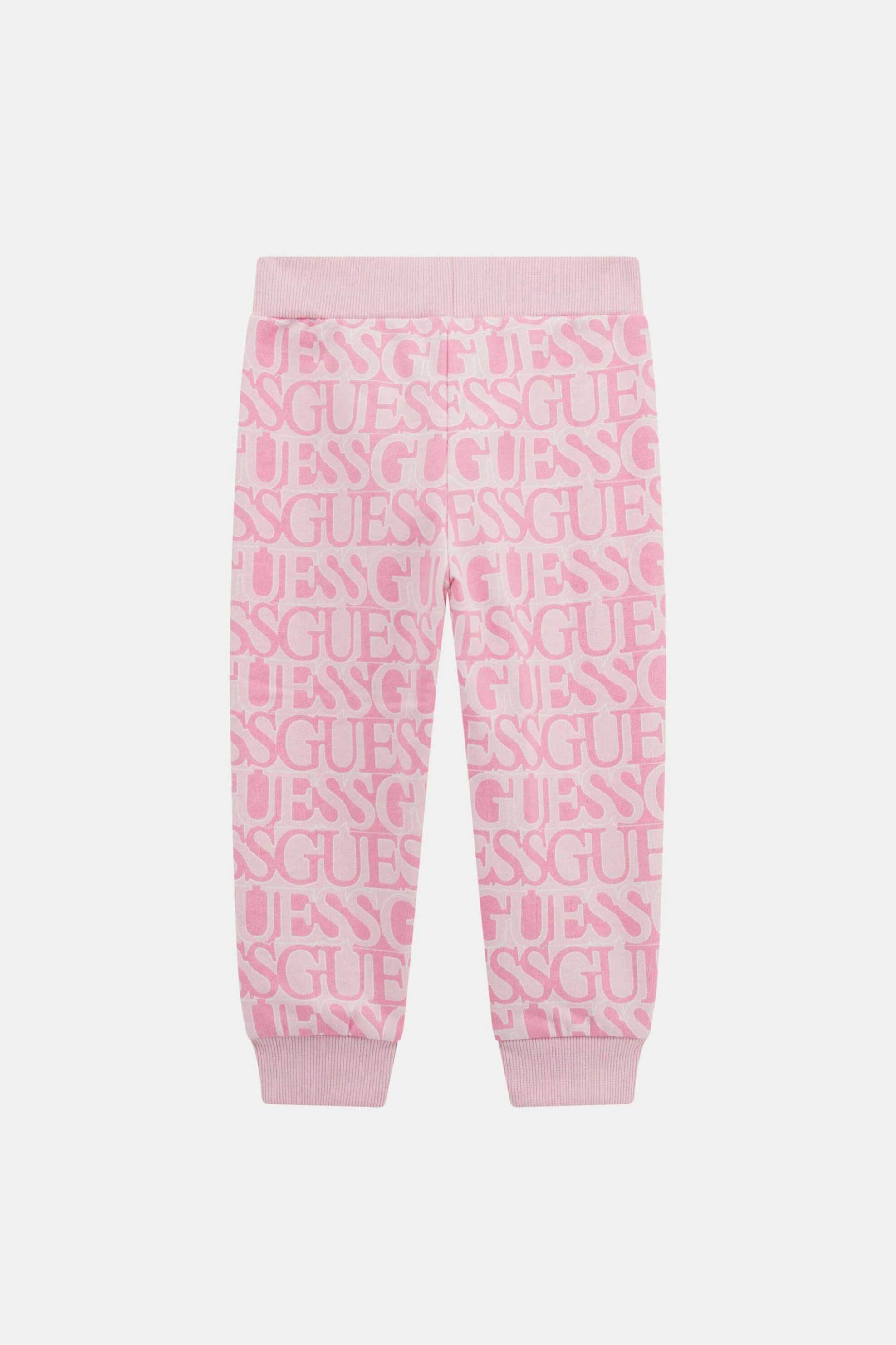 Guess παιδικό παντελόνι φόρμας με all-over logo print - K5YQ13KAD74 Ροζ φωτογραφία