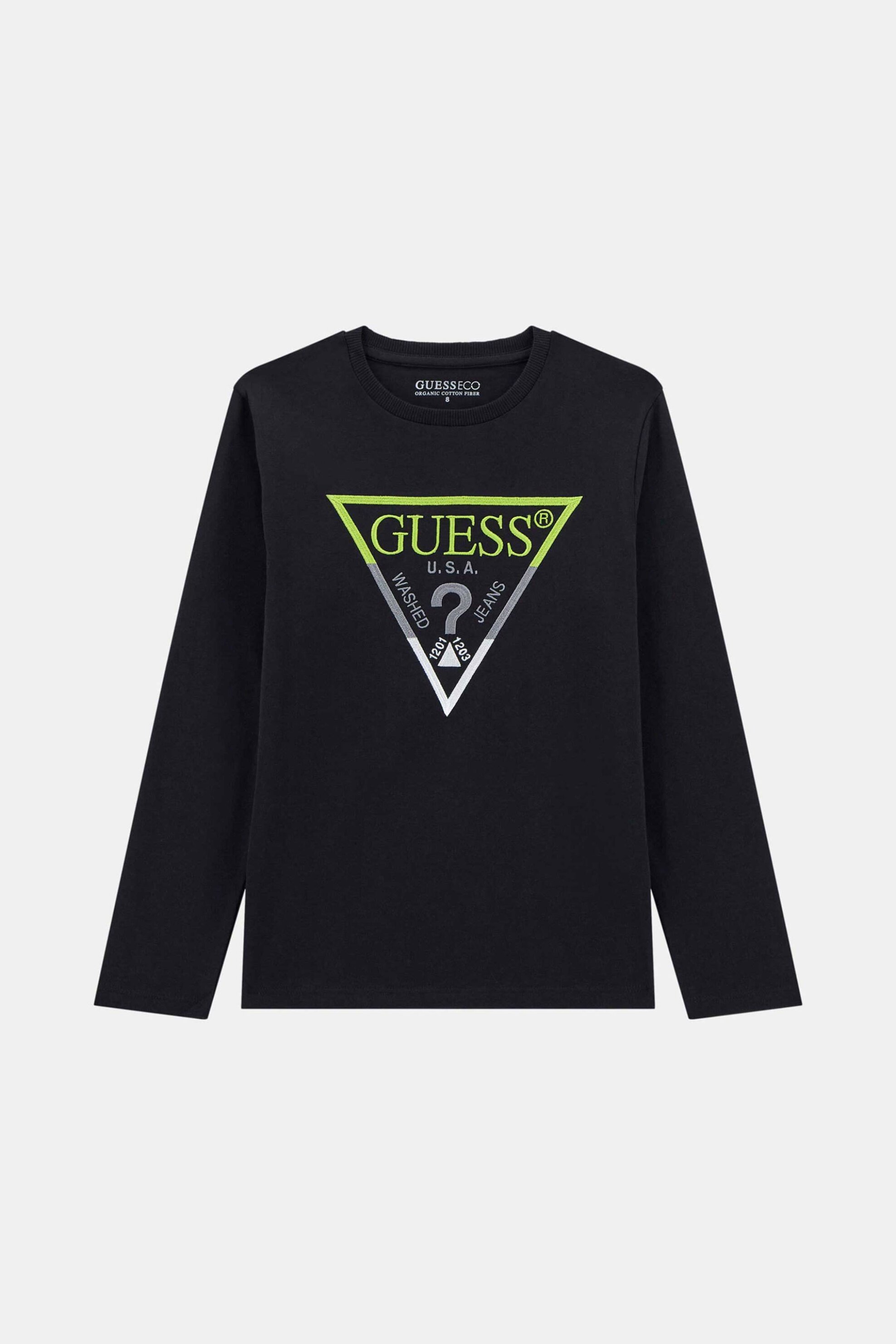 Guess παιδική μπλούζα με logo print - L5YI06K8HM4 Μαύρο