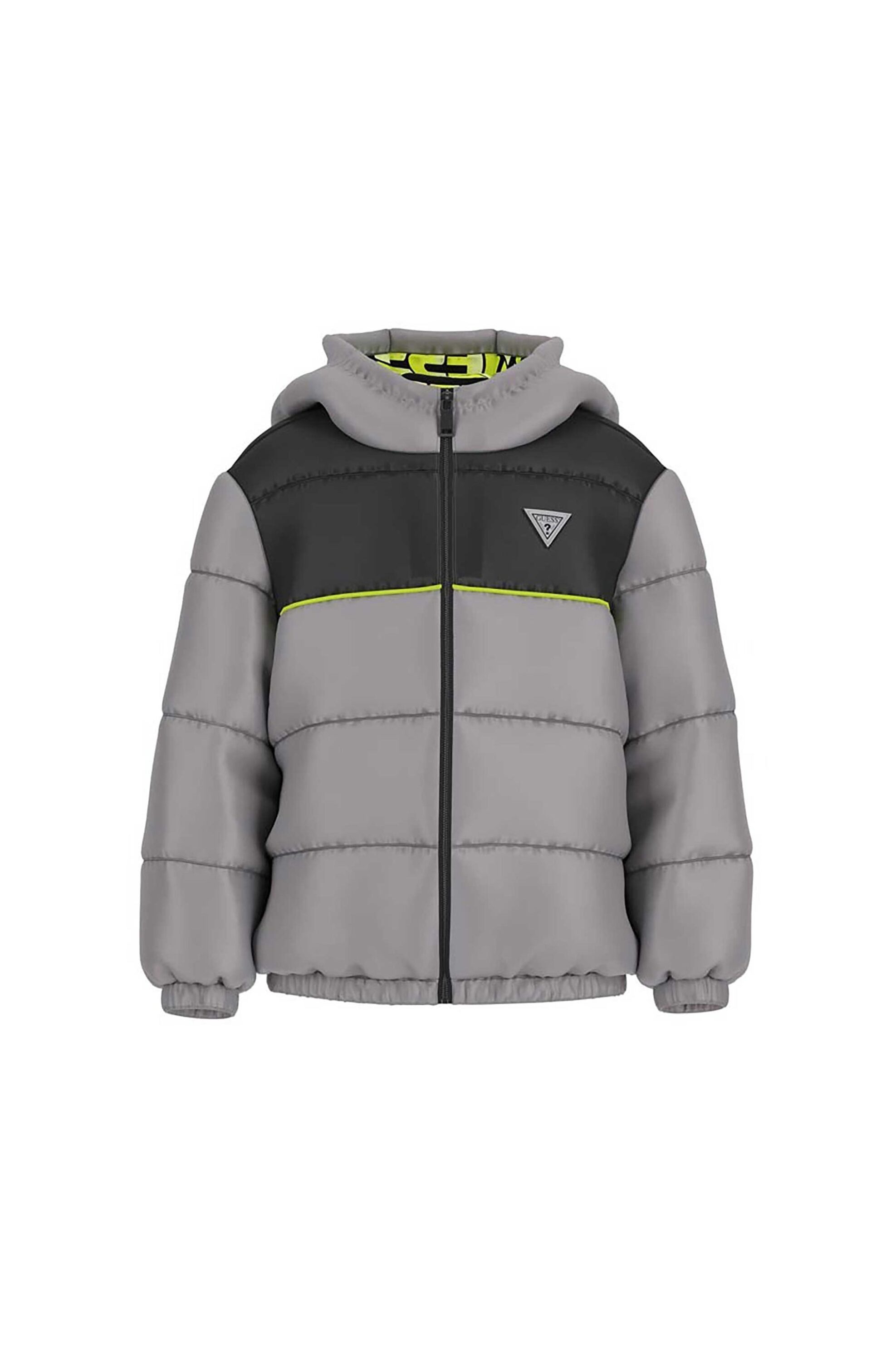 GUESS Guess παιδικό μπουφάν καπιτονέ με λογότυπο στο στήθος - L5YL00WEGY0 Γκρι