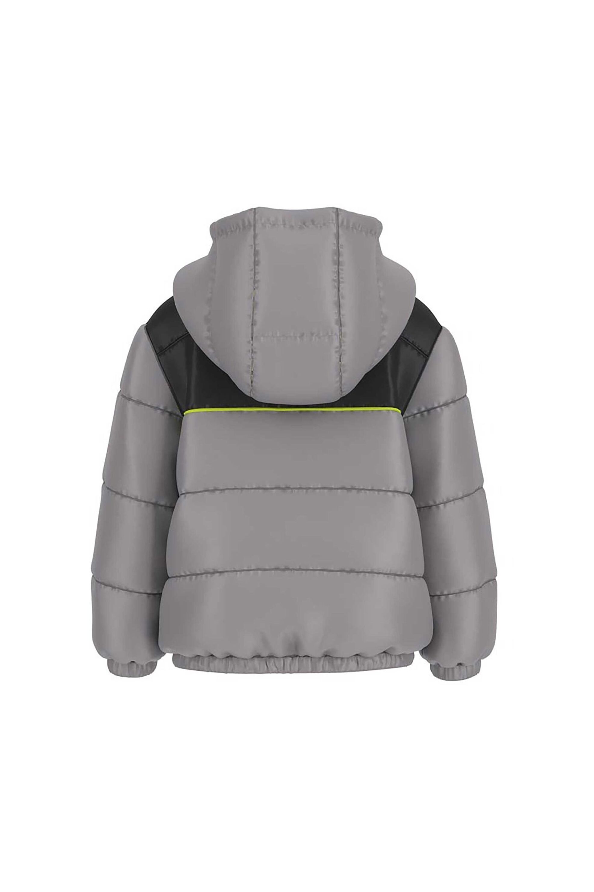 Guess παιδικό μπουφάν καπιτονέ με λογότυπο στο στήθος - L5YL00WEGY0 Γκρι φωτογραφία