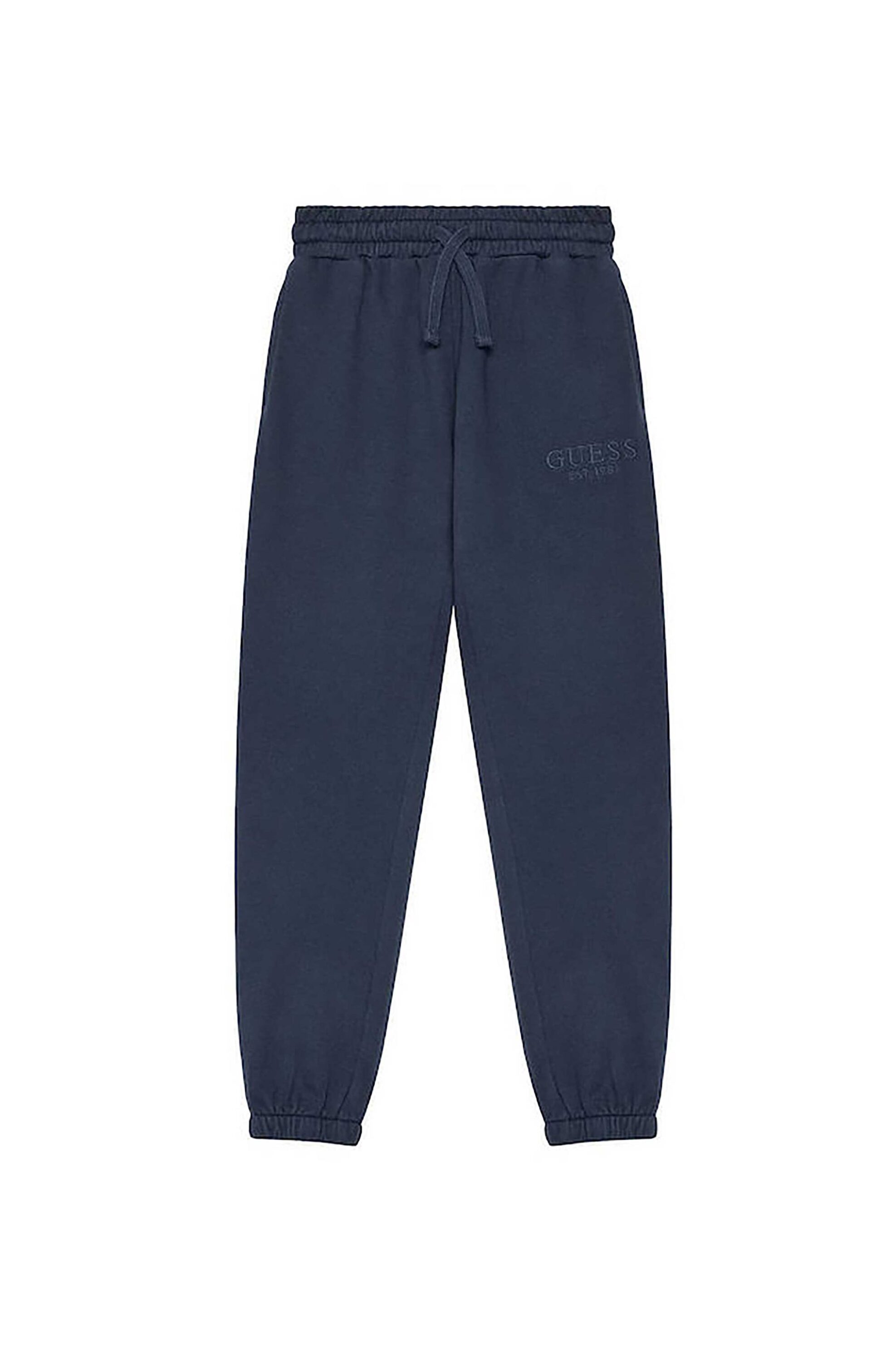 Guess παιδικό παντελόνι φόρμας με ανάγλυφο λογότυπο και ελαστική μέση - L5YQ19KAV34 Σκούρο Μπλε