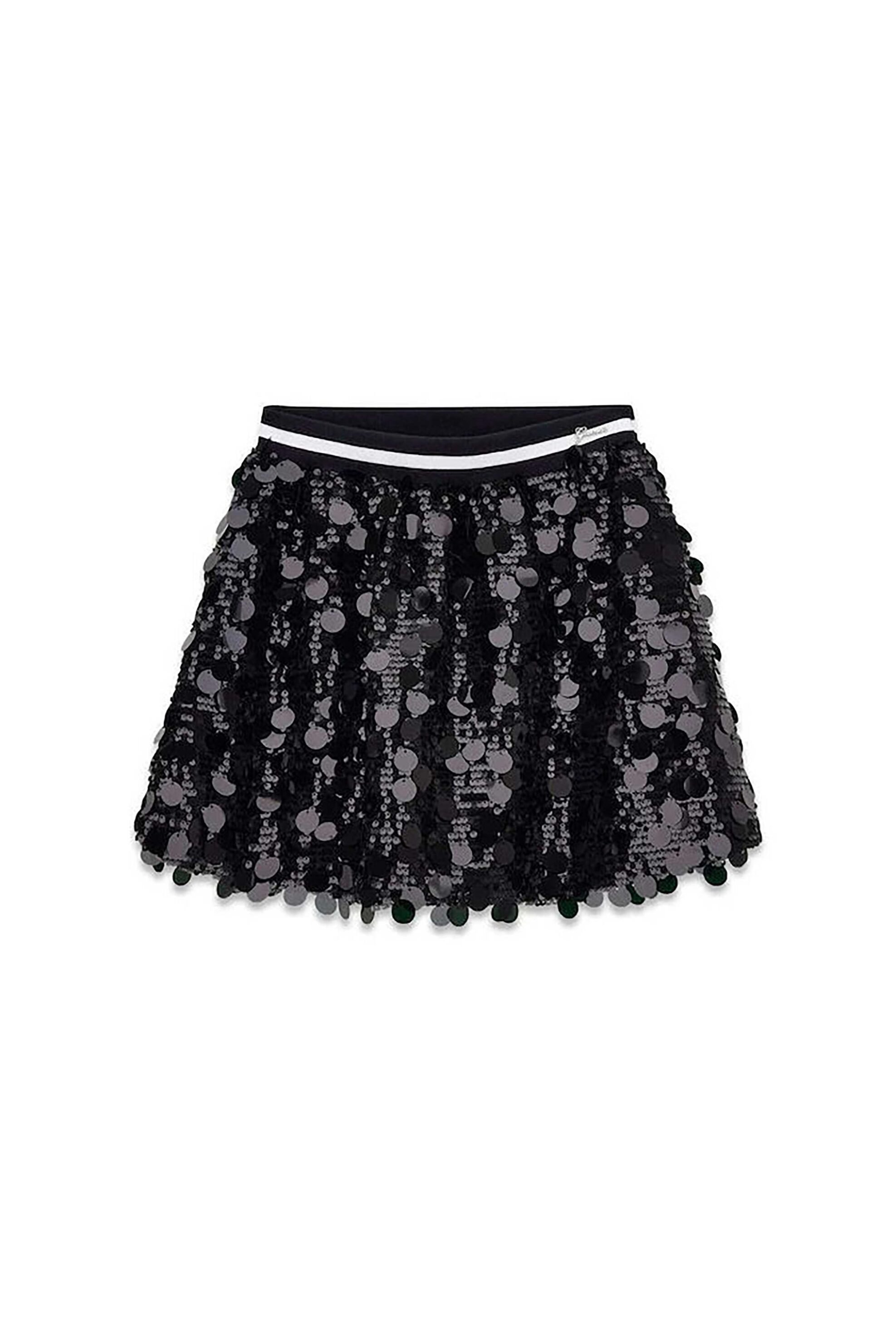 Guess παιδική φούστα με παγιέτες και μεταλλικό λογότυπο - J5BD04K1220 Μαύρο