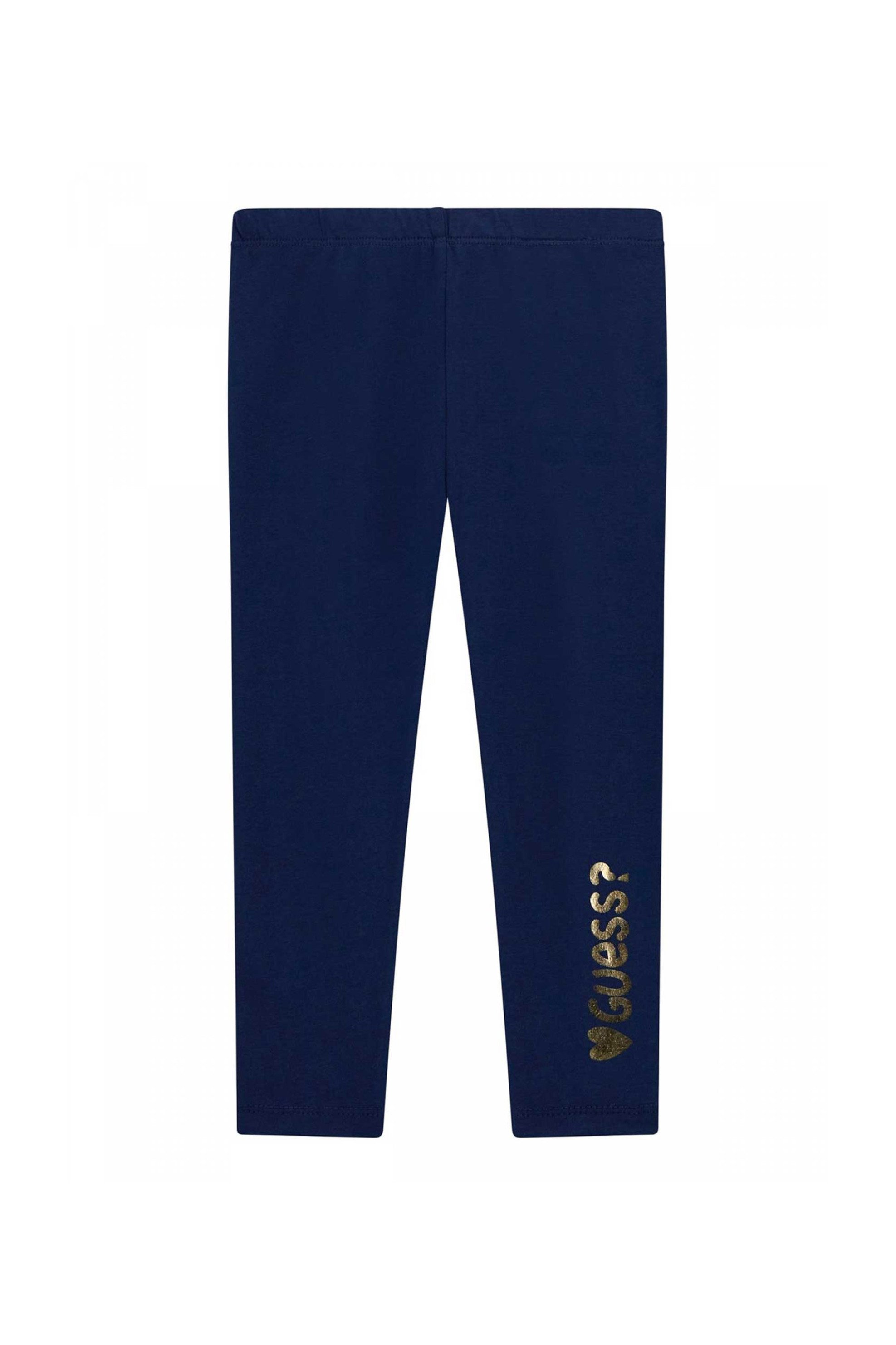 Guess παιδικό κολάν με ελαστική μέση και letter logo print στο πλάι - K5YB04K6YW4 Σκούρο Μπλε