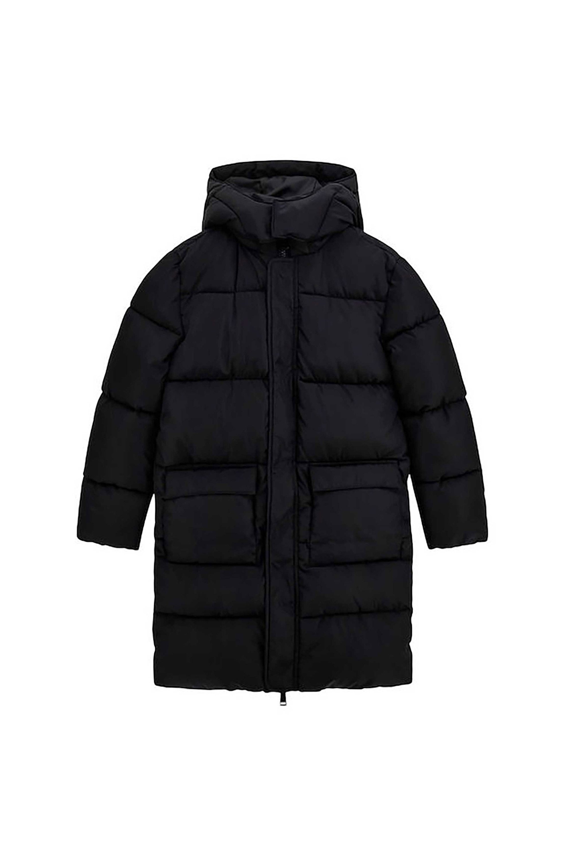 Guess παιδικό μπουφάν καπιτονέ με λογότυπο στο πίσω μέρος - L5BL02WB240 Μαύρο