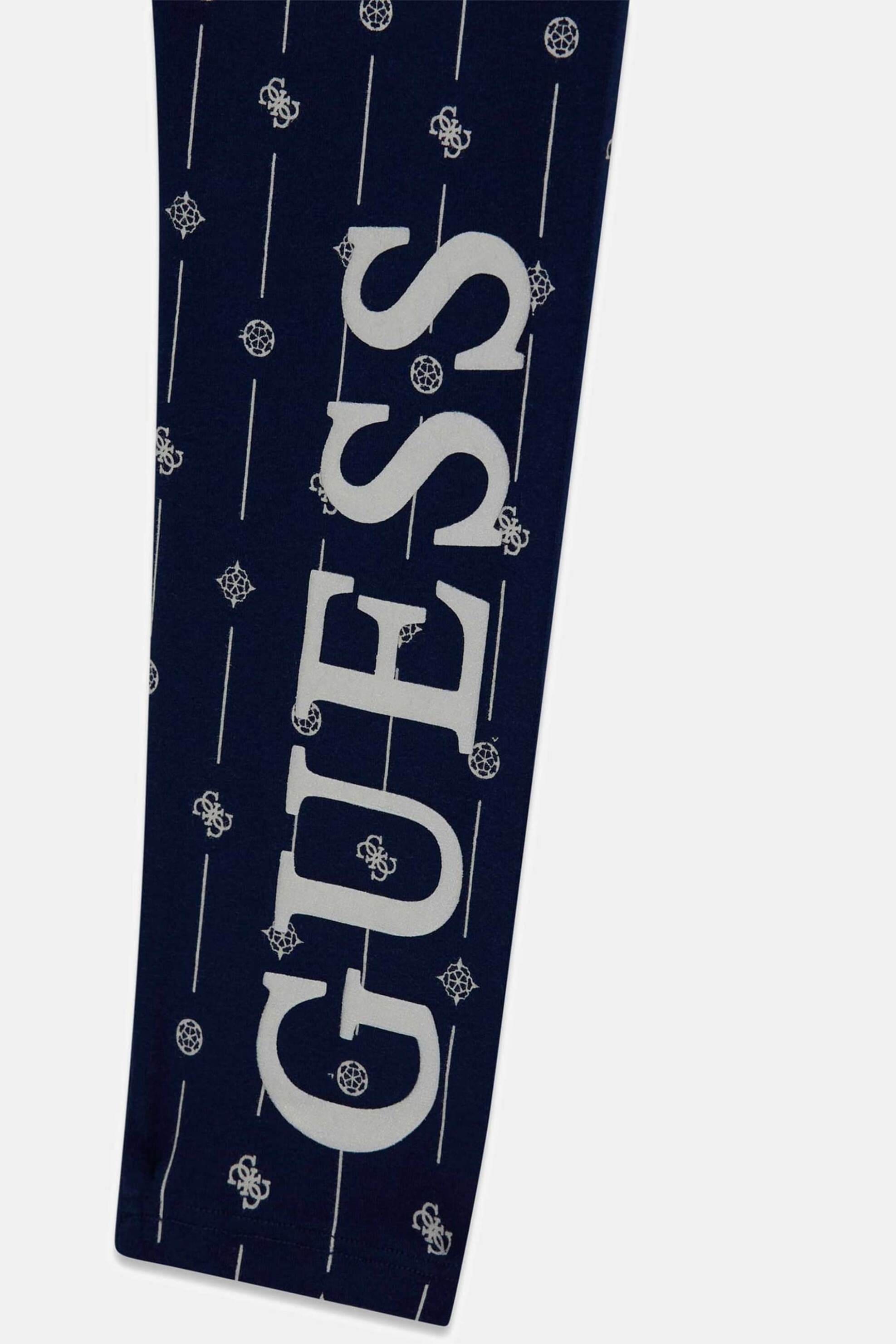 Guess Παιδικό Κολάν με All-Over Logo Print - J6Rb07J1314 Μπλε Σκούρο