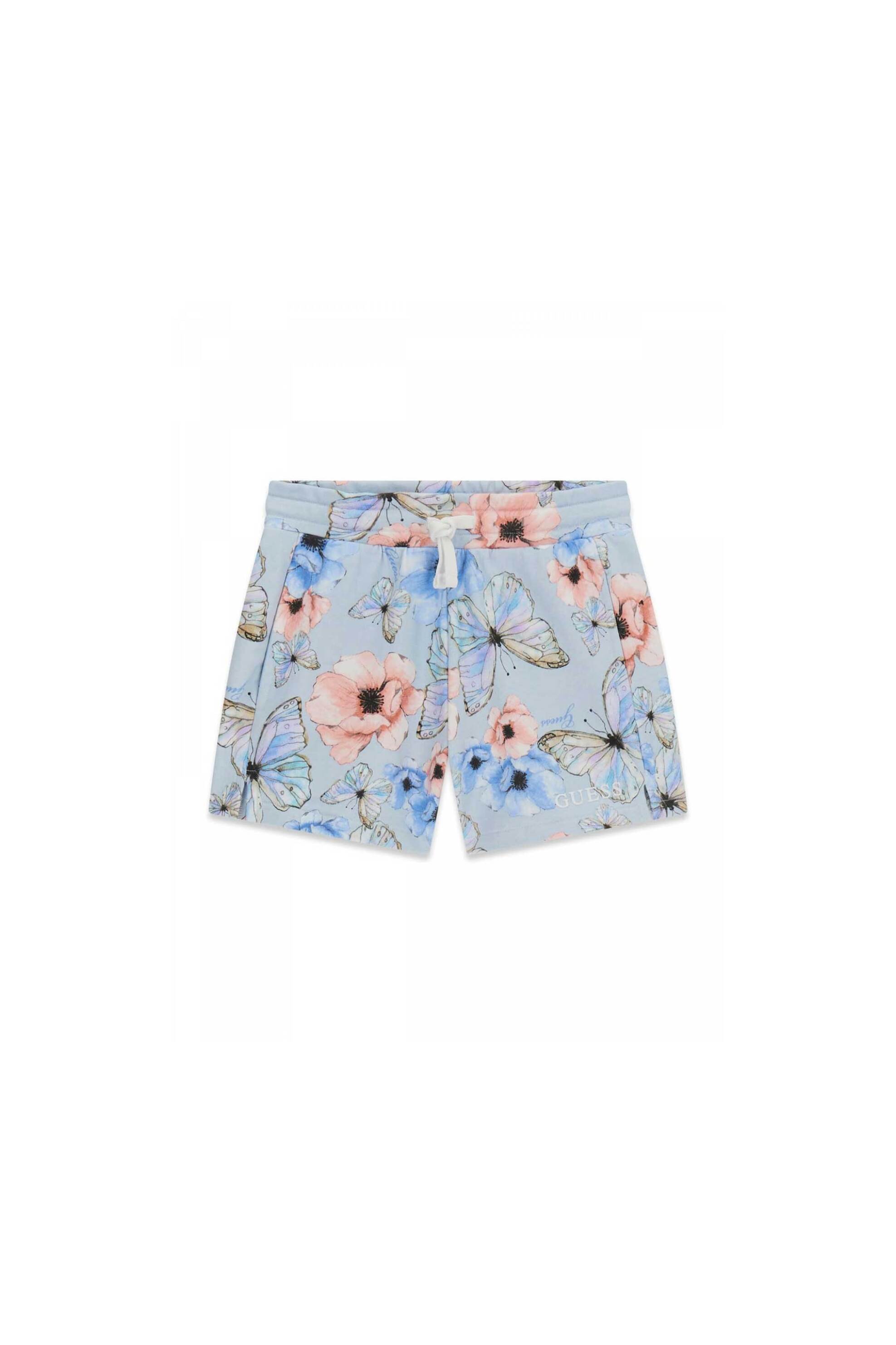 Guess παιδικό σορτς με butterfly print - J6RD07KA6R4 Γαλάζιο