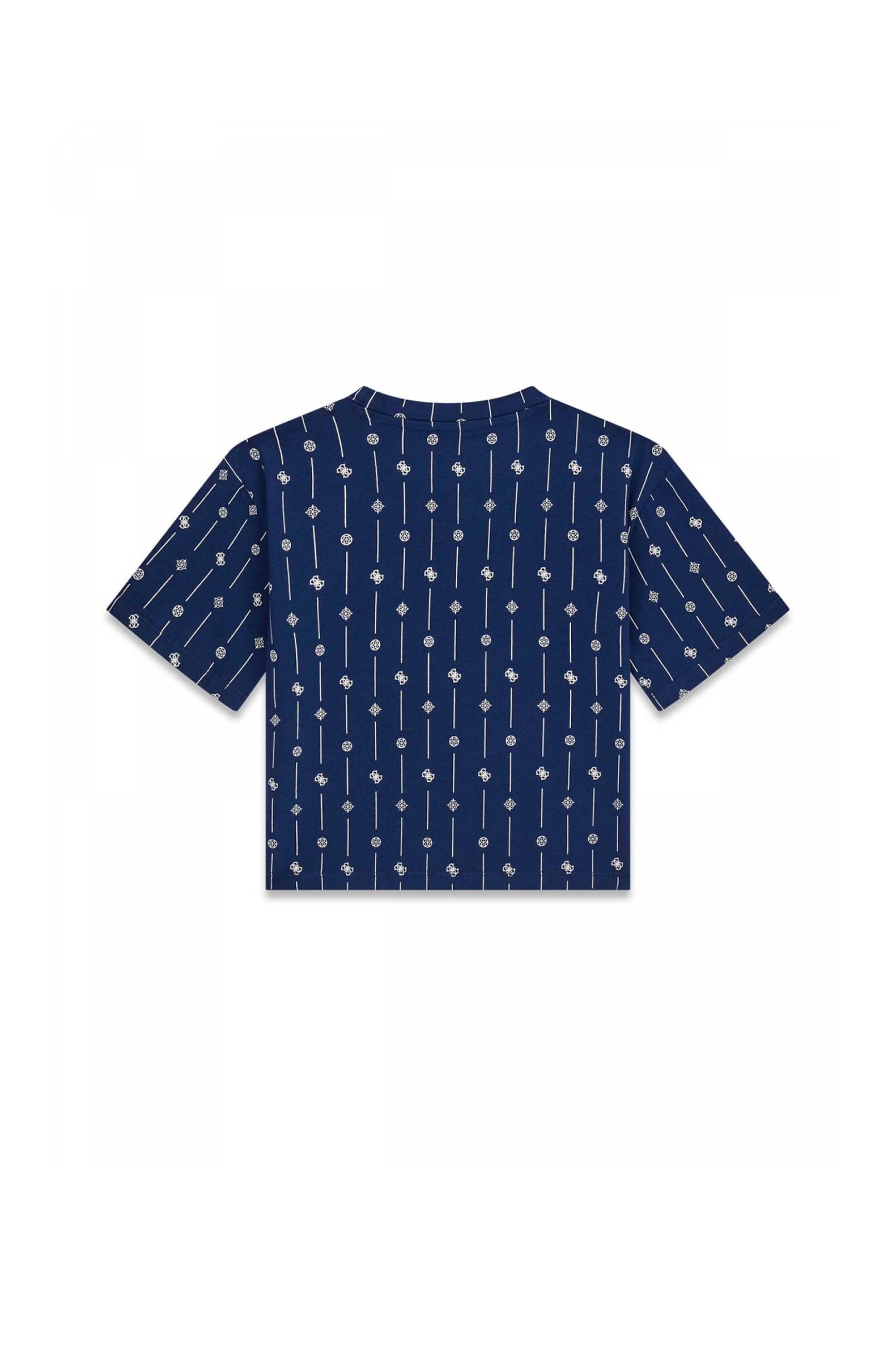 Guess Παιδικό T-Shirt με Triangle Logo Print - J6Ri08K6Yw4 Μπλε Σκούρο