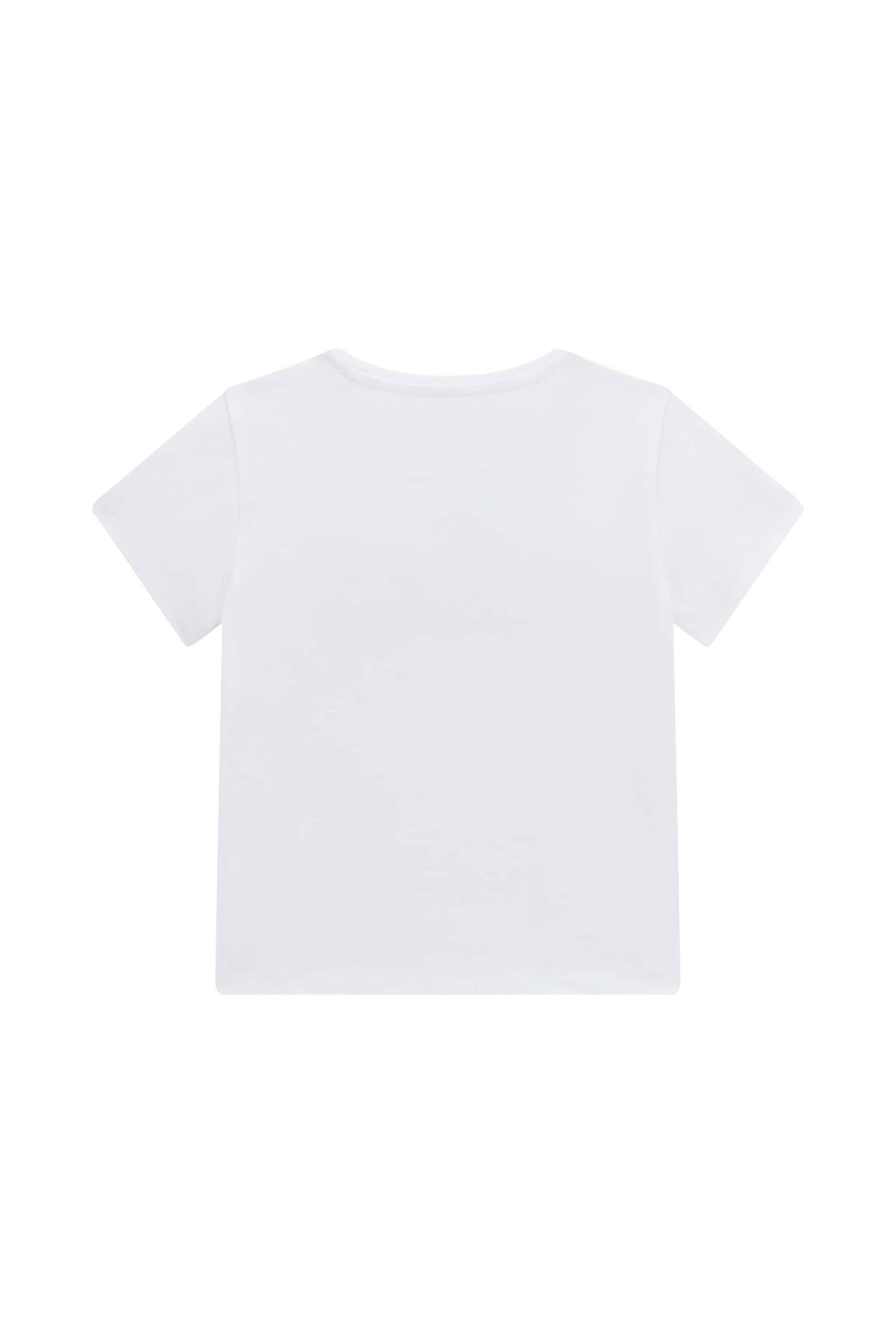 Guess Παιδικό T-Shirt με Κεντημένο Λογότυπο Και Παγιέτα - J6Ri34K6Yw4 Λευκό