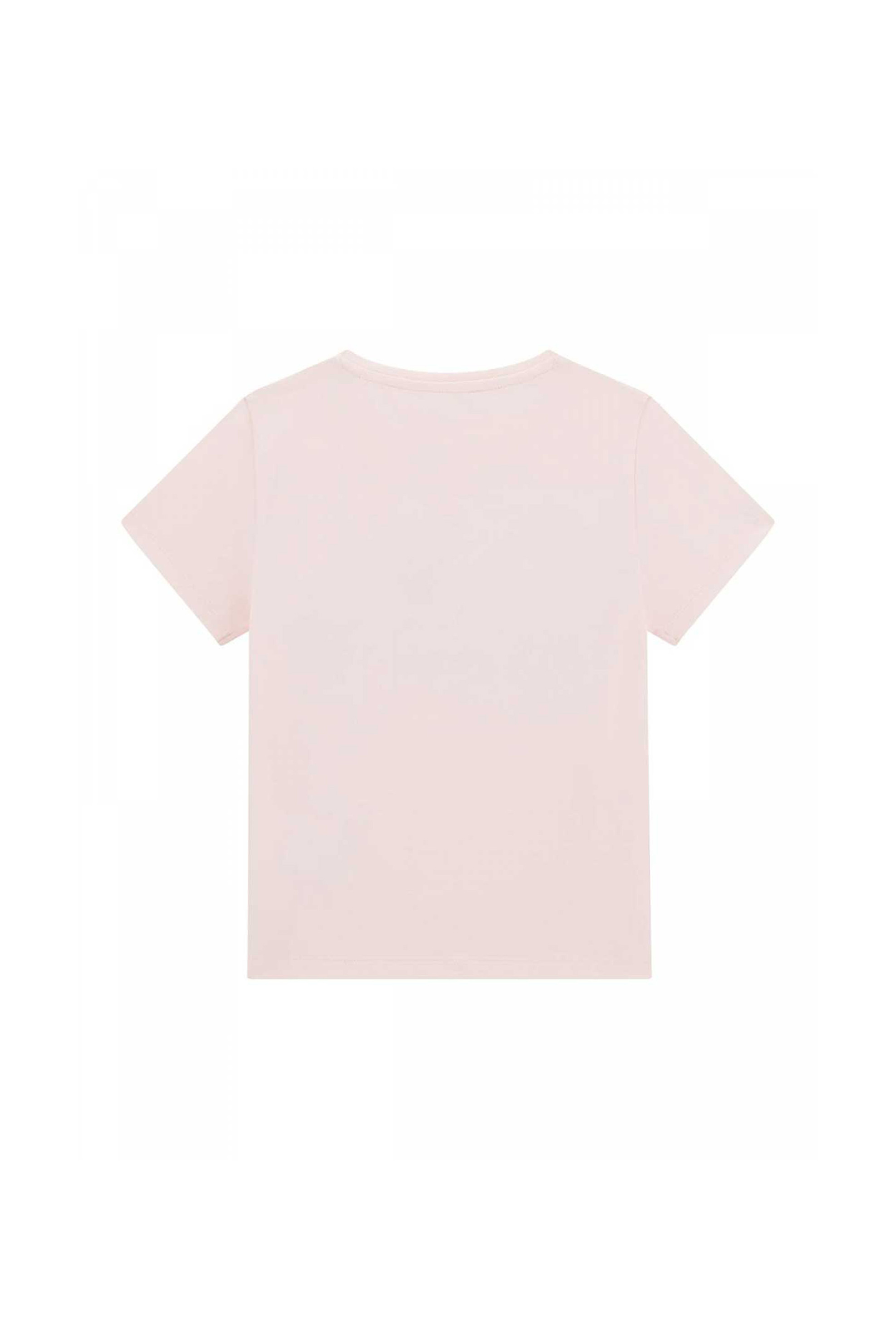 Guess Παιδικό T-Shirt με Κεντημένο Λογότυπο Και Παγιέτα - J6Ri34K6Yw4 Ροζ
