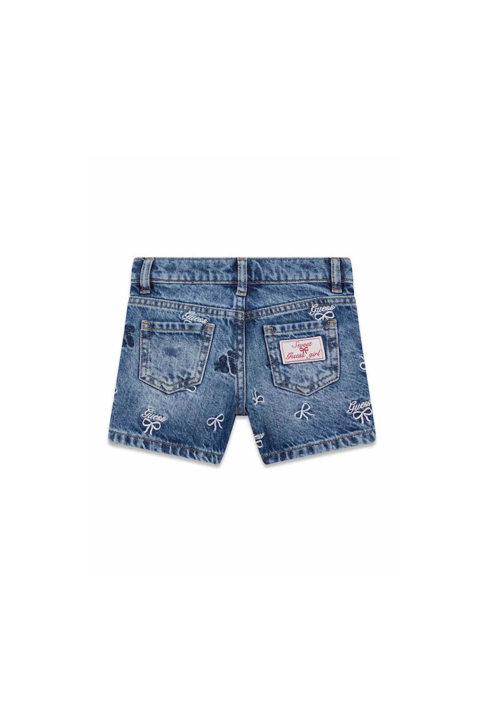 Guess Παιδικό Denim Σορτς με Κέντημα - K6Rd06D45E0 Blue
