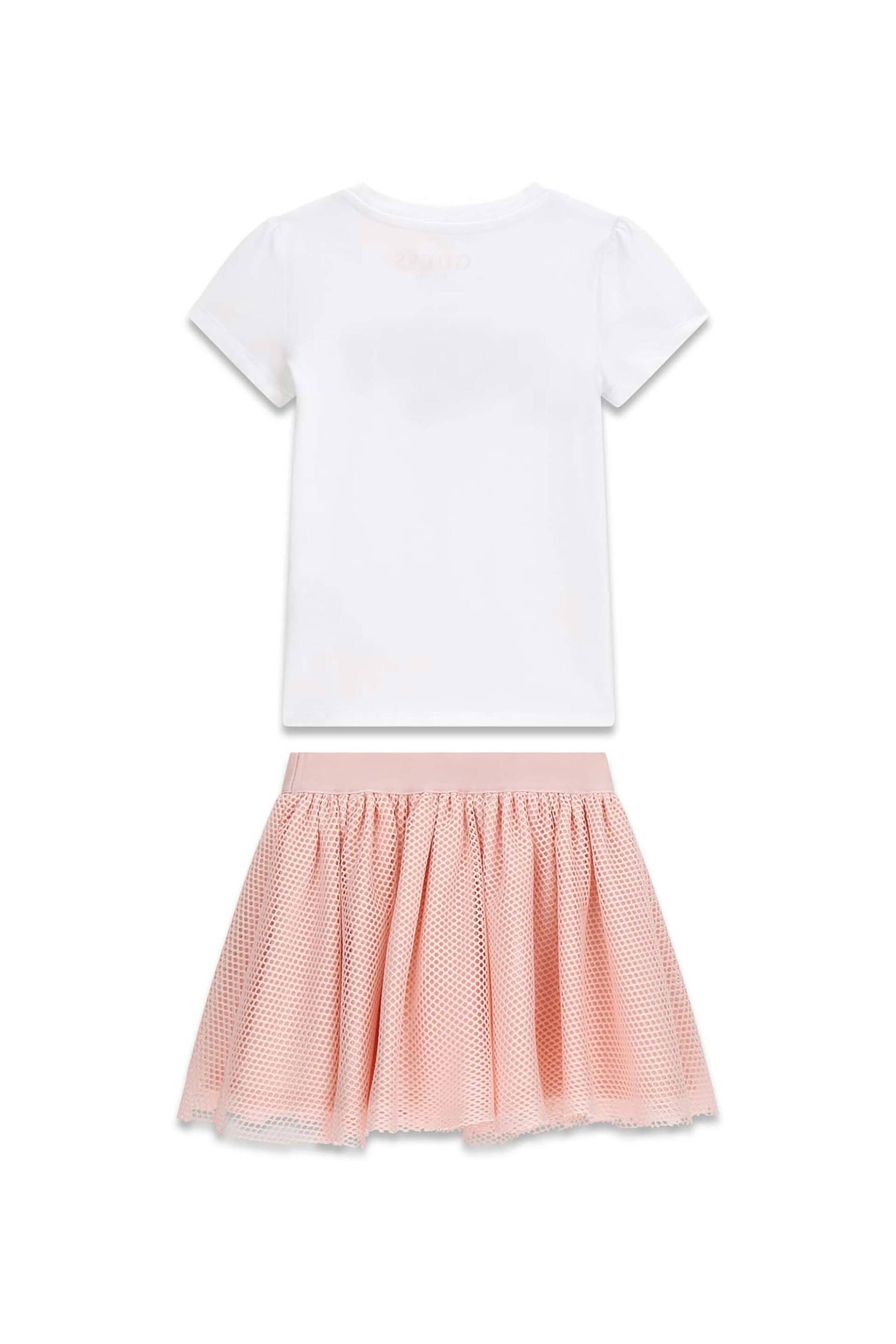 Guess Παιδικό Σετ με T-Shirt Και Φούστα (2 Τεμάχια) - K6Rg09K6Yw0 Λευκό