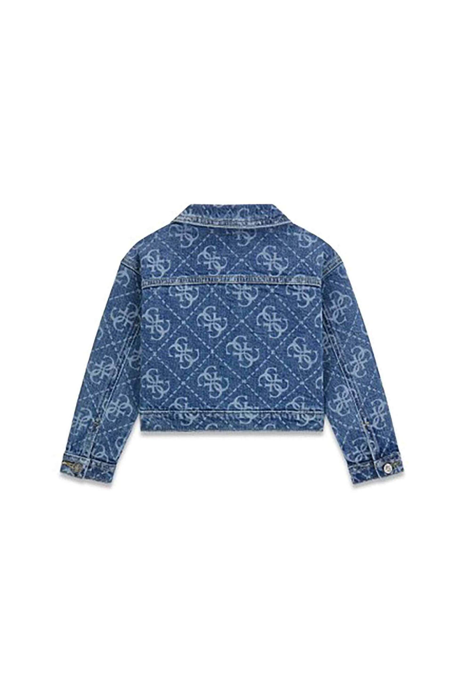 Guess Παιδικό Denim Jacket με All-Over Logo Print - K6Rl06D5Fm0 Blue