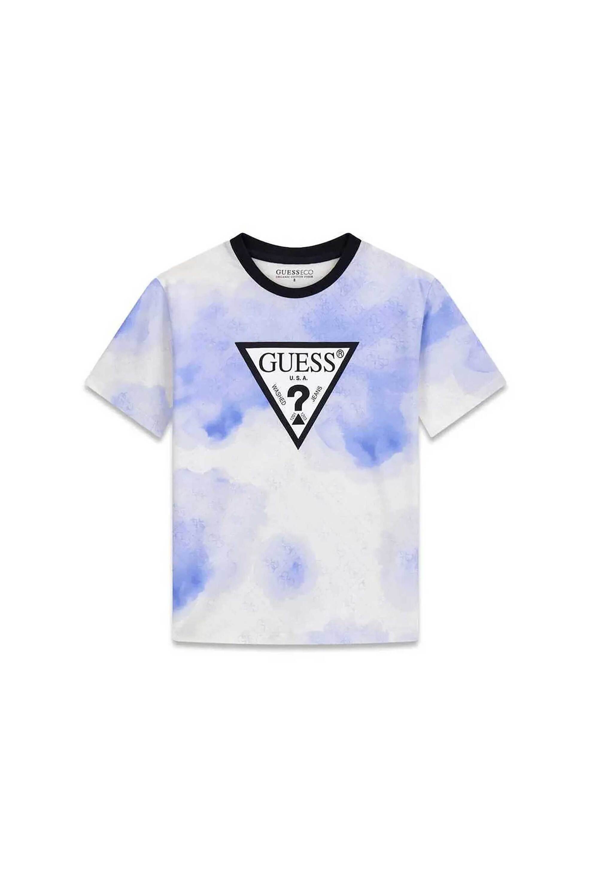 Guess παιδικό T-shirt με logo print - L6RI03K8HM4 Γαλάζιο