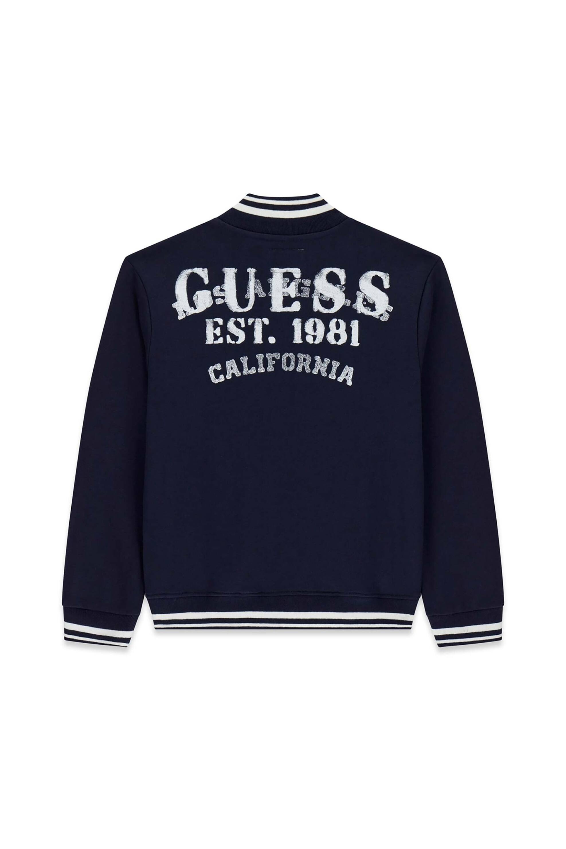 Guess Παιδικό Bomber Jacket με Λογότυπο - L6Rq06K0170 Μπλε Σκούρο