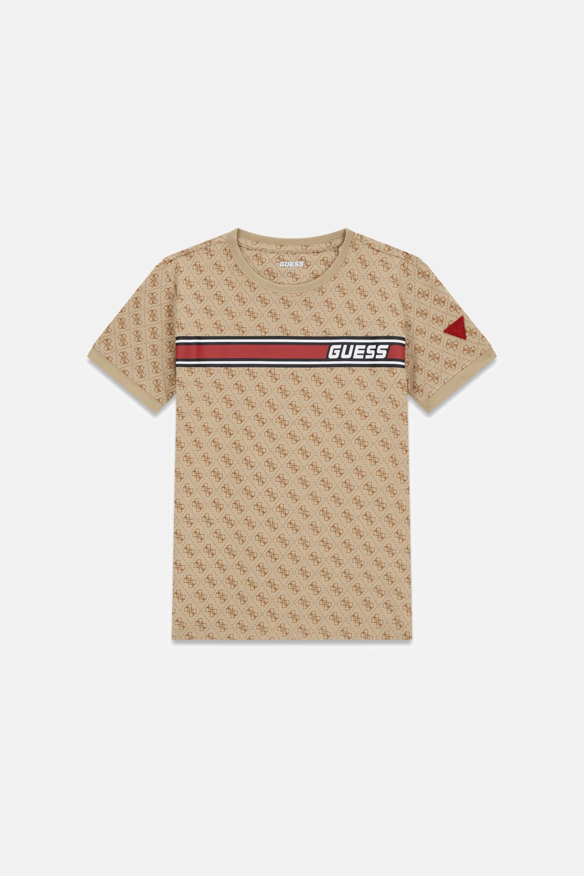 Guess παιδικό T-shirt με logo print - L4YI47J1314 Μπεζ