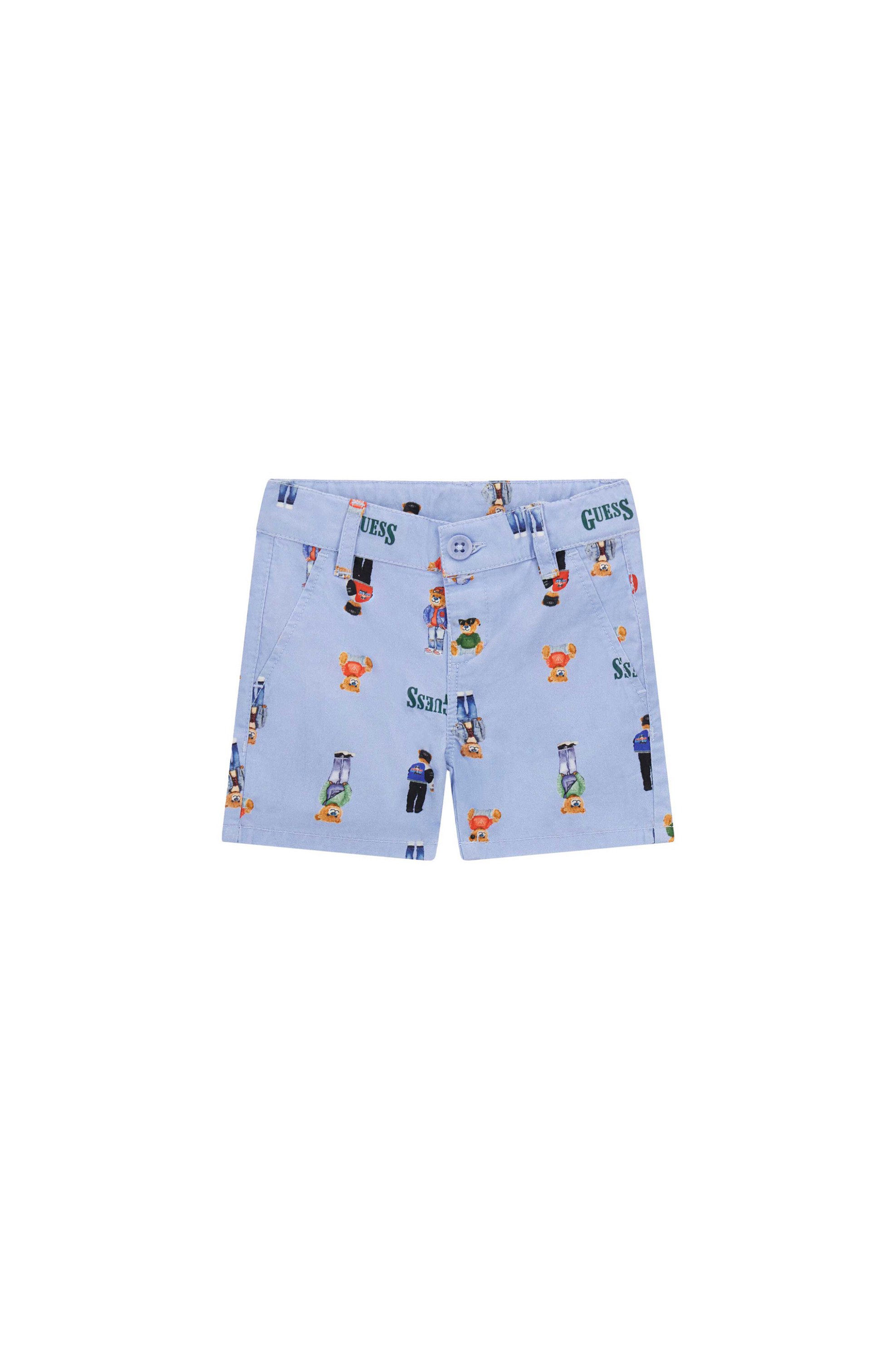 Guess παιδική βερμούδα με all-over bear print - N6RD03WFY91 Γαλάζιο