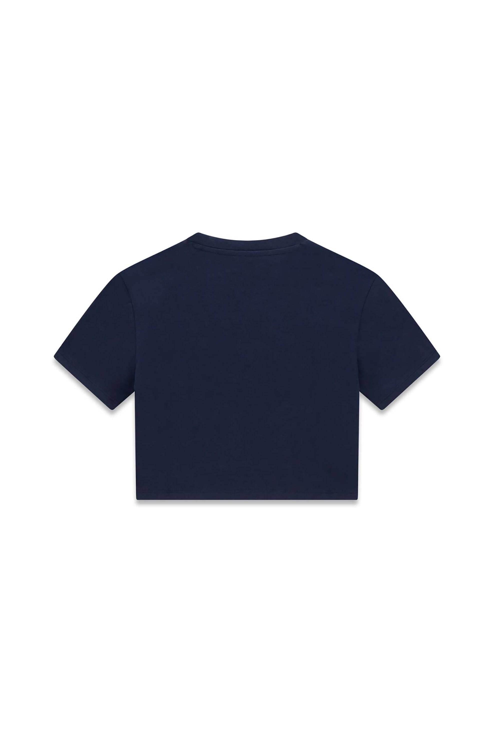 Guess Παιδικό T-Shirt Cropped με Print - J6Gi07K6Yw4 Μπλε Σκούρο