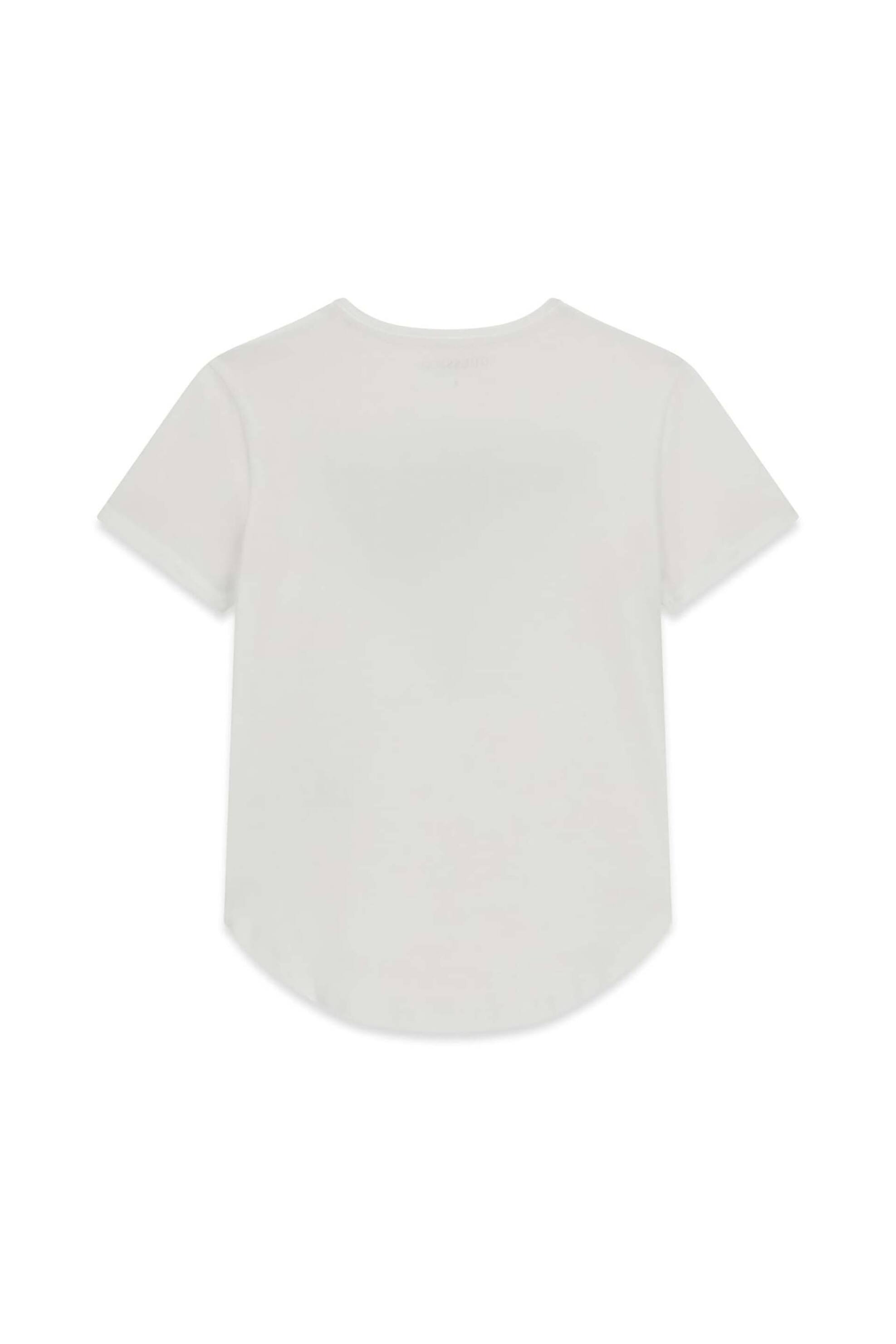 Guess Παιδικό T-Shirt Ασύμμετρο με Λογότυπο - J6Gi13K6Yw4 Λευκό