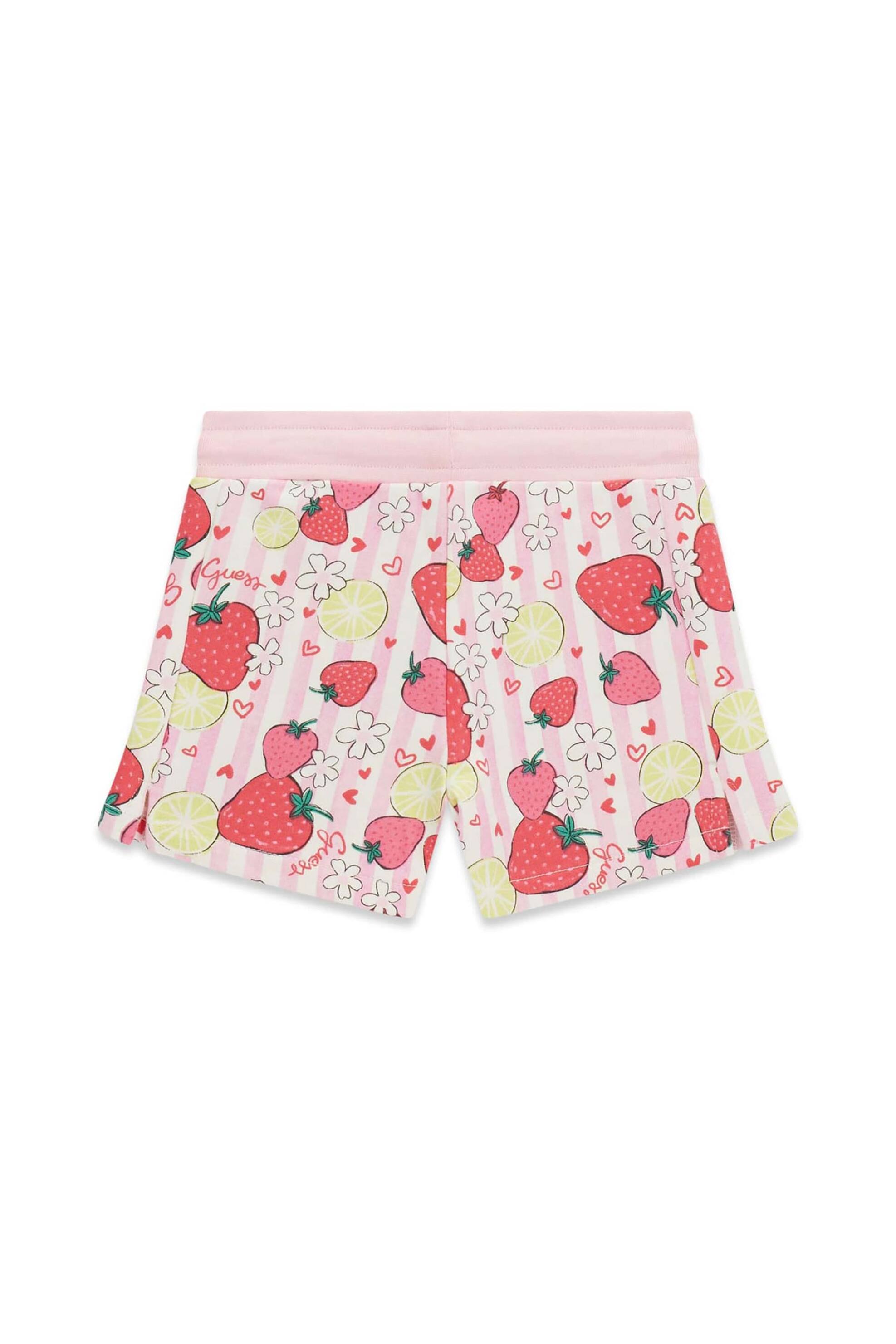 Guess Παιδικό Σορτς με Strawberry Lime Print - K6Gd00Ka6R4 Ροζ