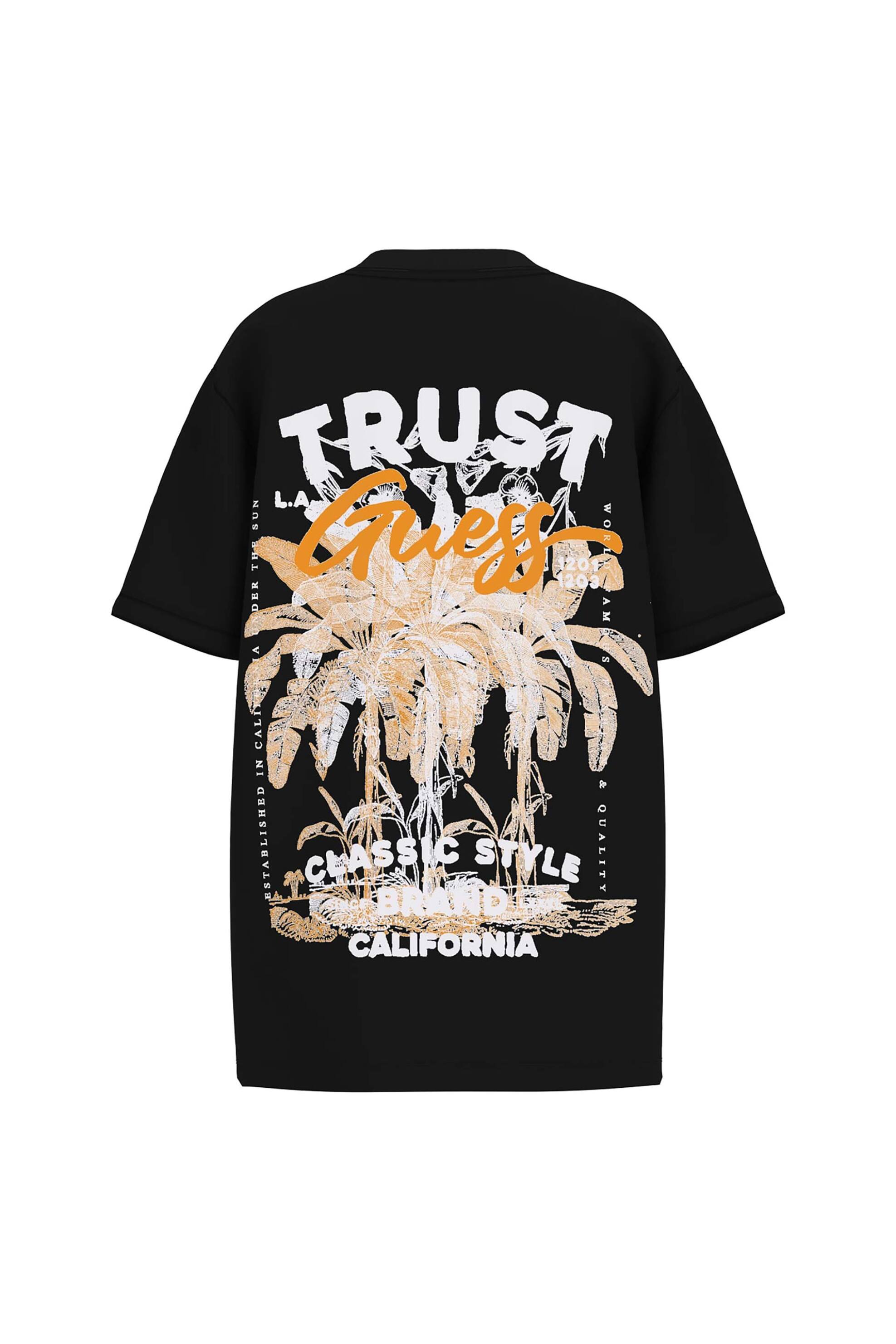 Guess Παιδικό T-Shirt με Print Oversized Fit - L6Gi17K8Hm4 Μαύρο