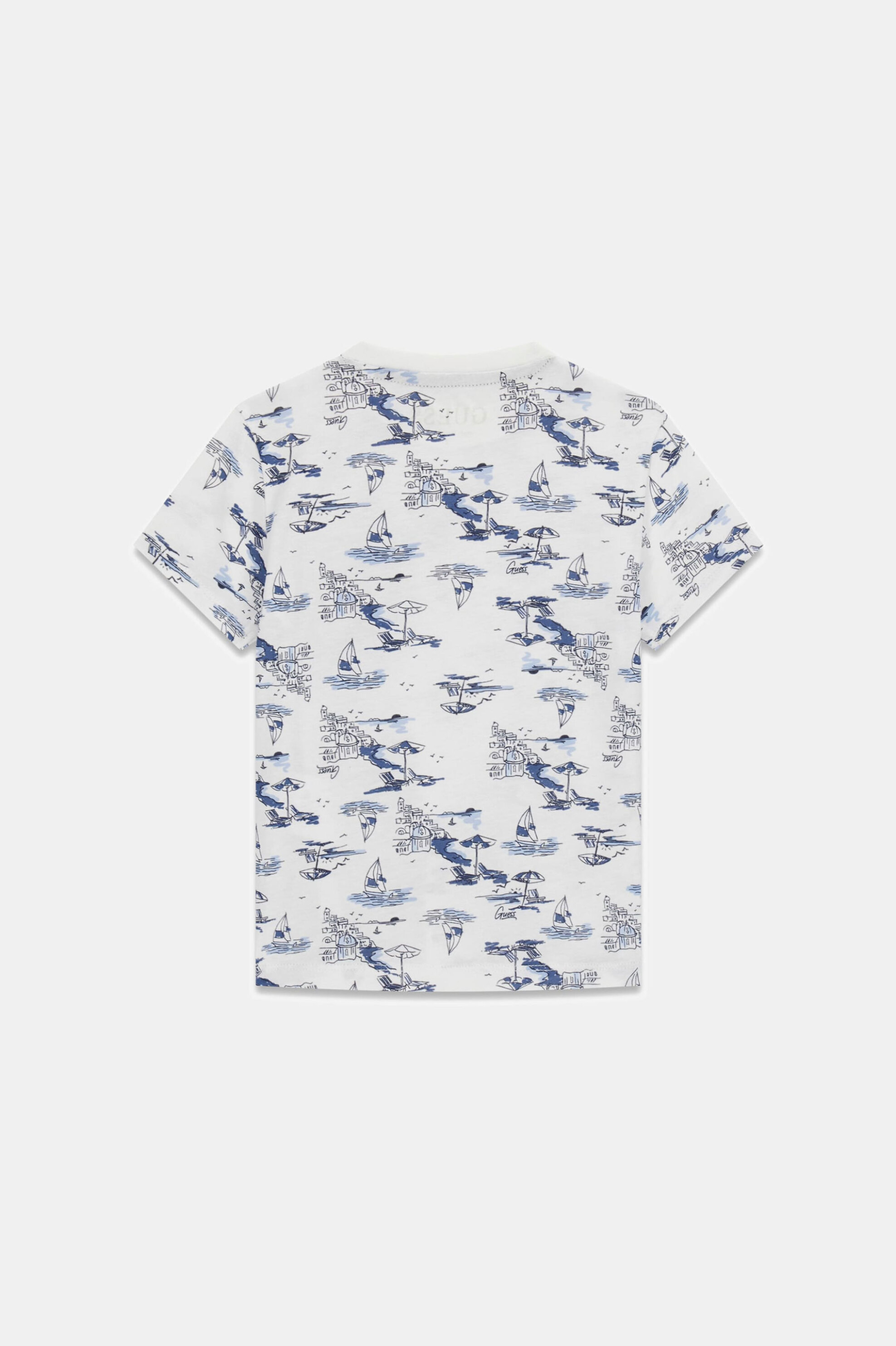 Guess Παιδικό T-Shirt με All-Over Print Τσέπη - N6Gi03K8Hm4 Λευκό
