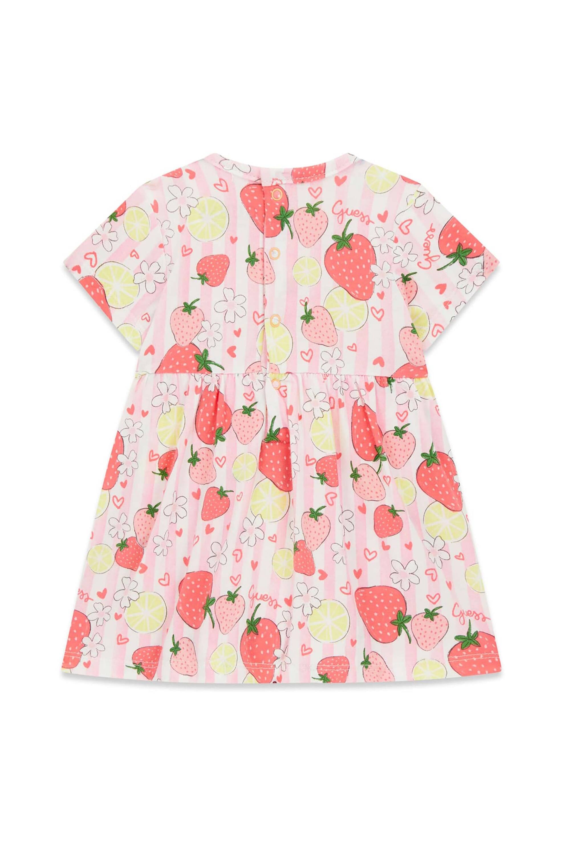 Guess Βρεφικό Φόρεμα με Strawberry Lime Print - S6Gg02K6Yw4 Ροζ