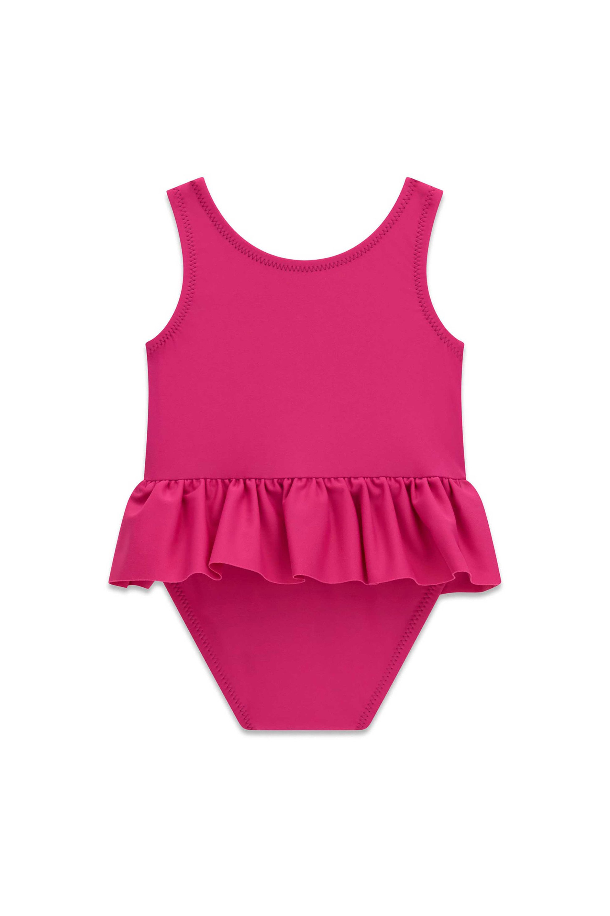 Guess βρεφικό μαγιό ολόσωμο μονόχρωμο με logo print - A6GZ01KCA60 Φούξια φωτογραφία